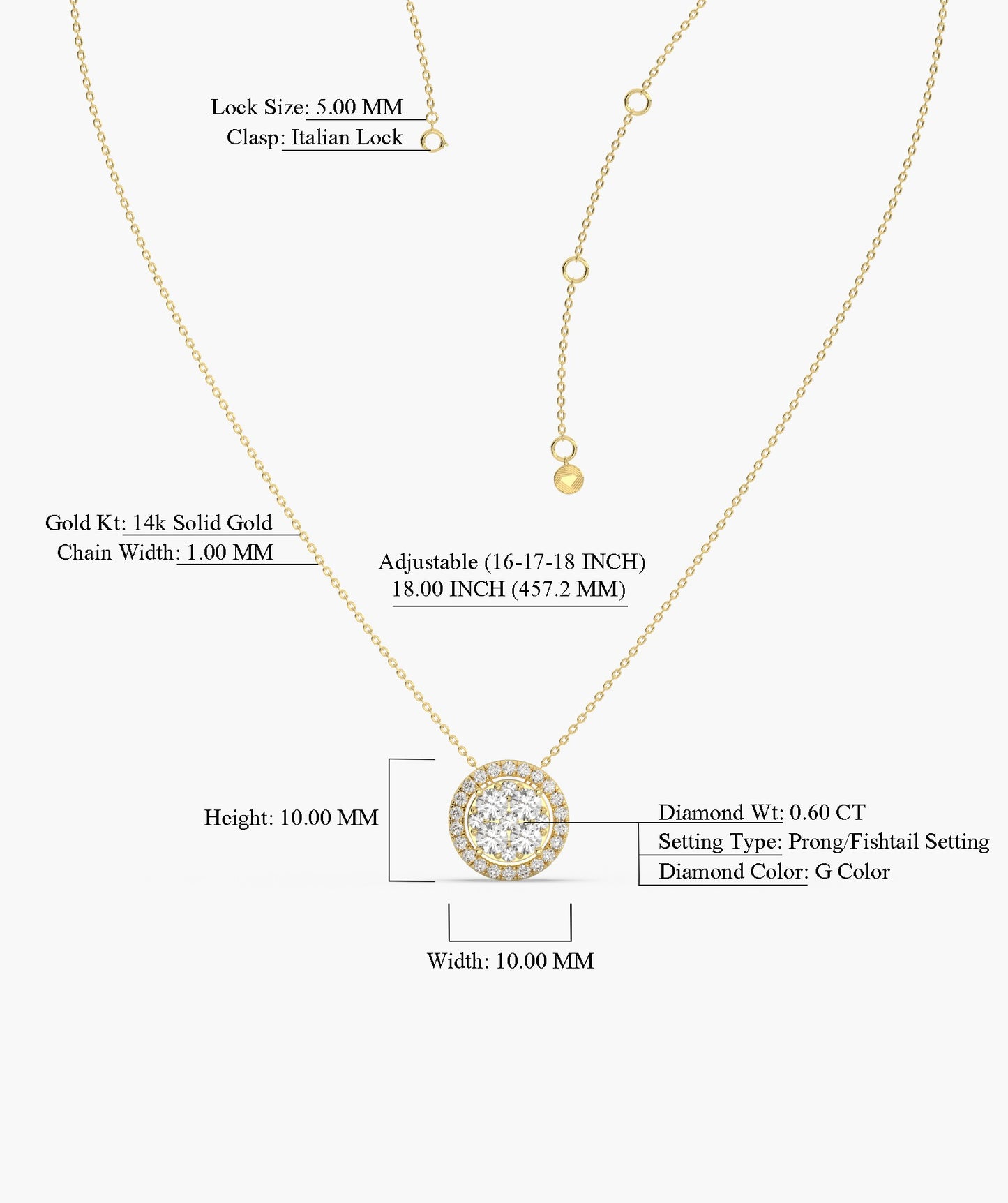 Timeless Diamond Halo Pendant