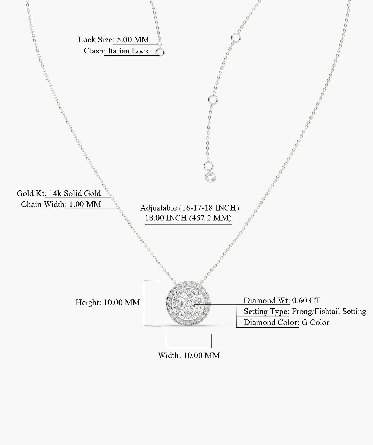 Timeless Diamond Halo Pendant