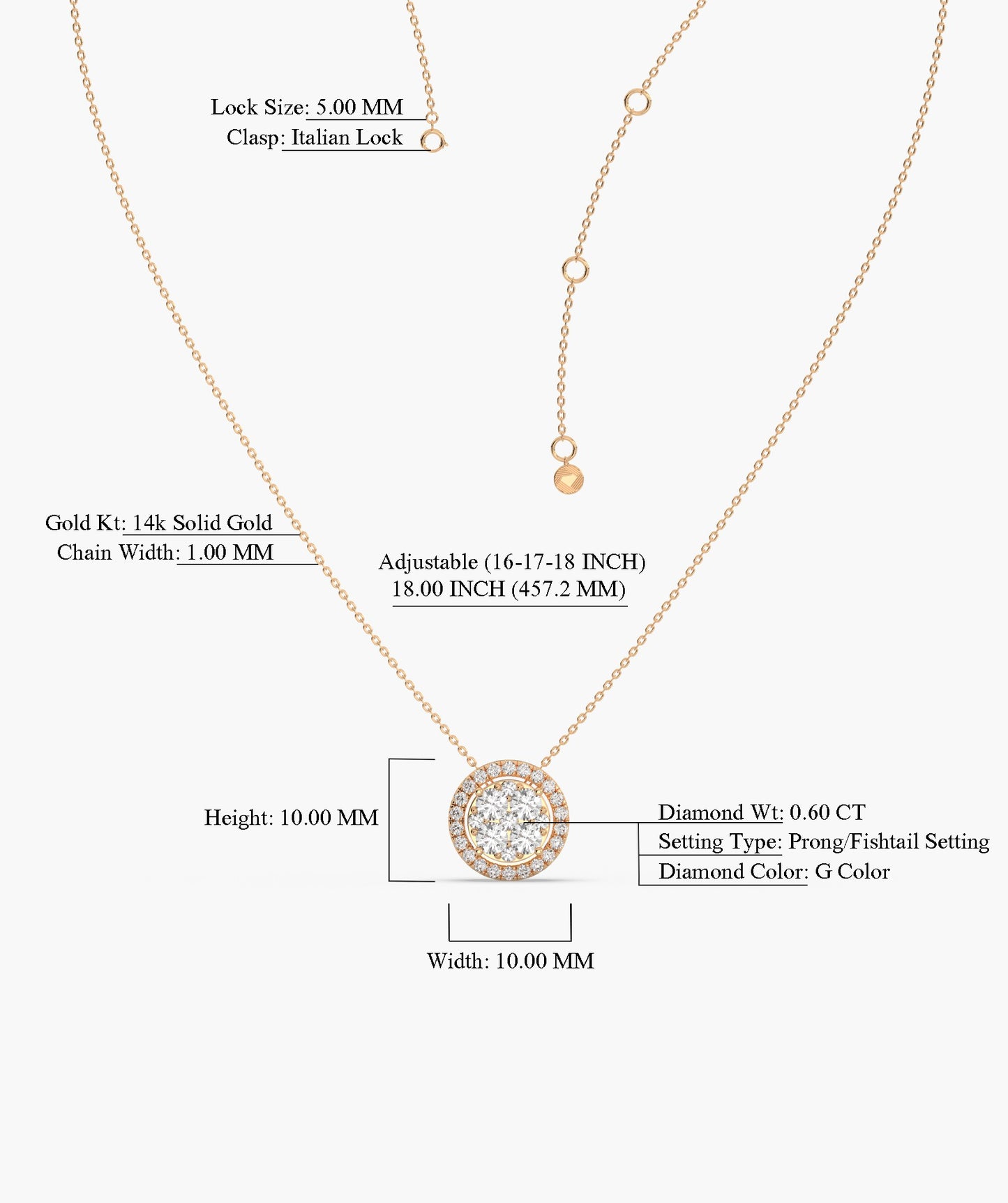 Timeless Diamond Halo Pendant