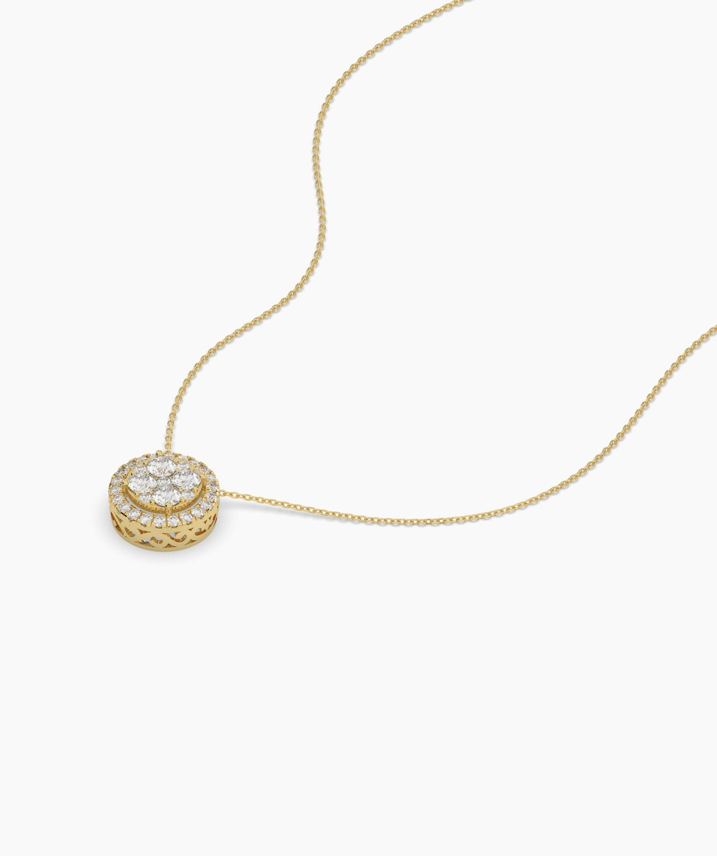 Timeless Diamond Halo Pendant