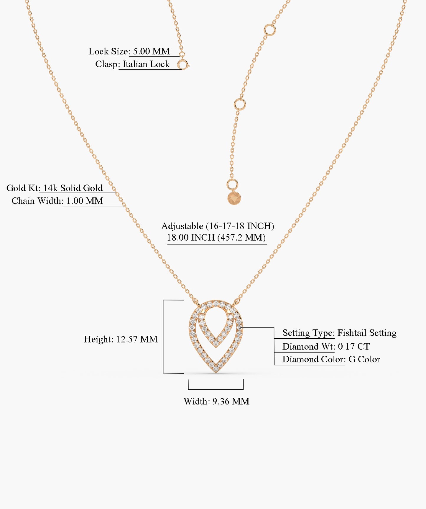 14K Gold Diamond Dewdrop Necklace