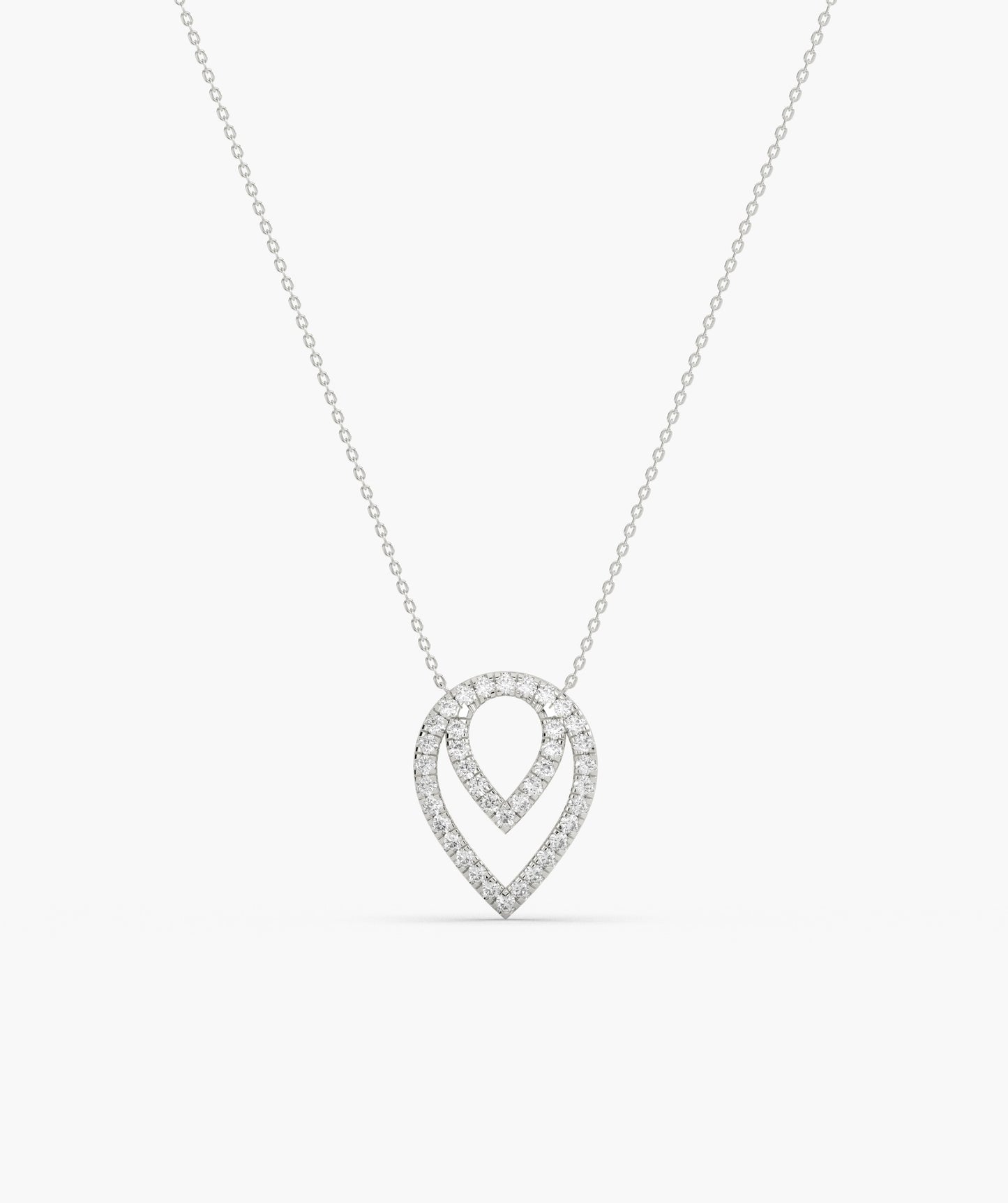 14K Gold Diamond Dewdrop Necklace