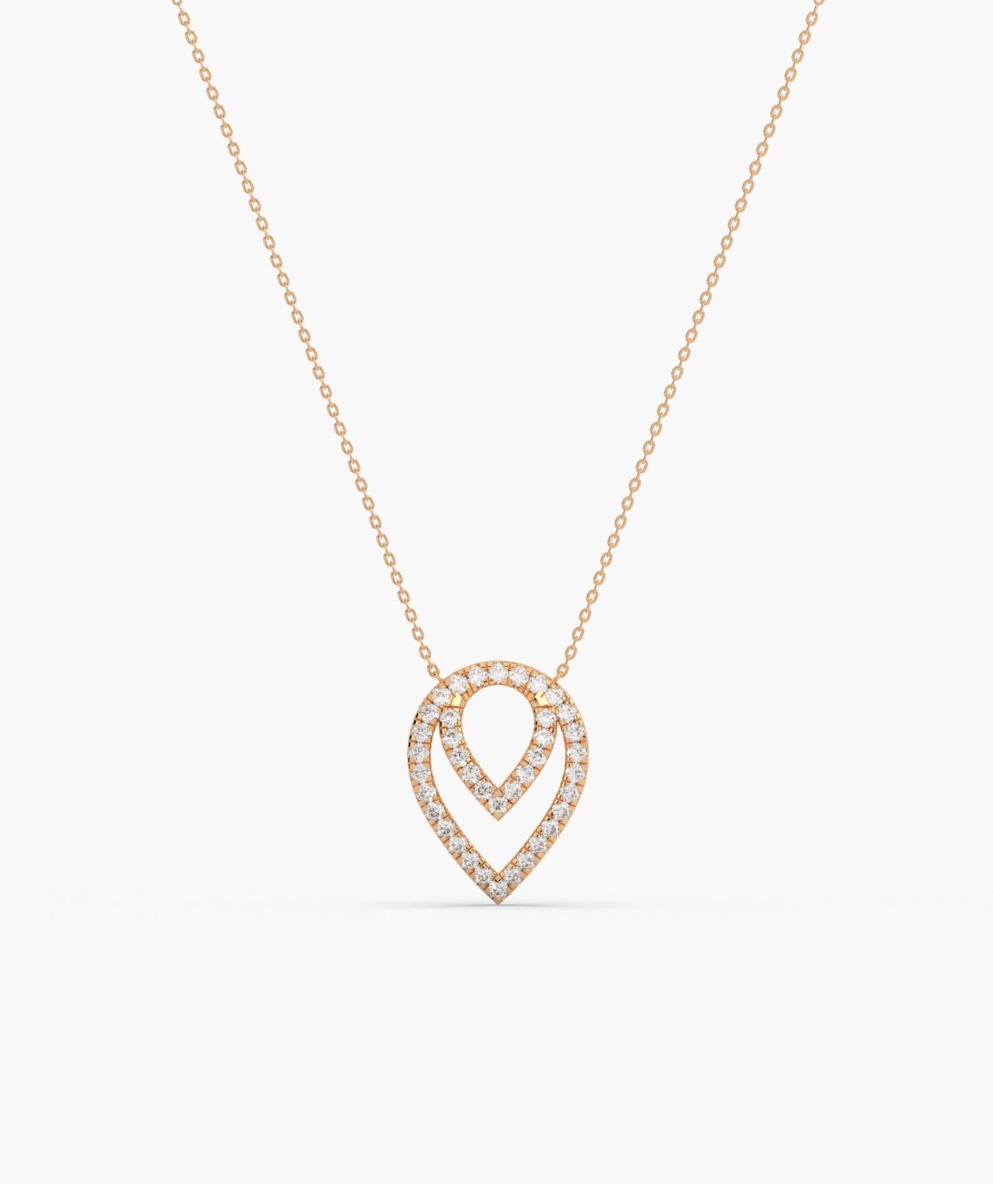 14K Gold Diamond Dewdrop Necklace