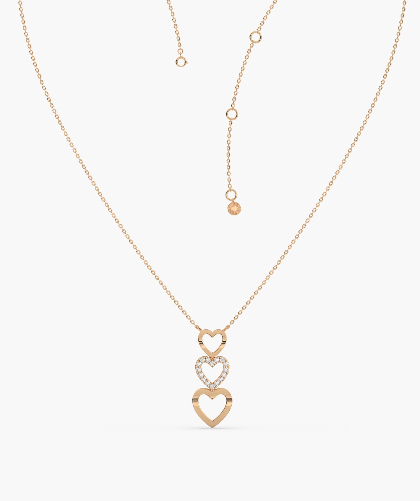 Triple Delight Heart Pendant