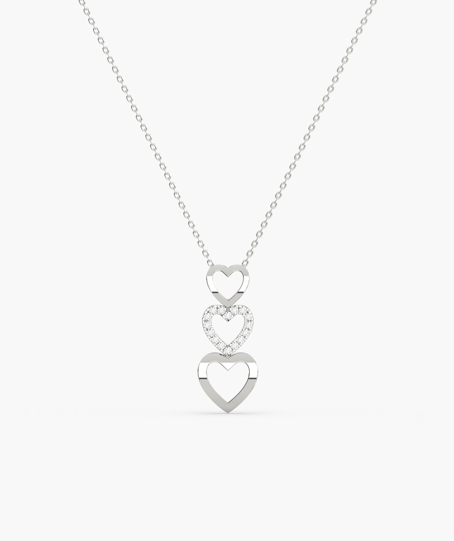 Triple Delight Heart Pendant