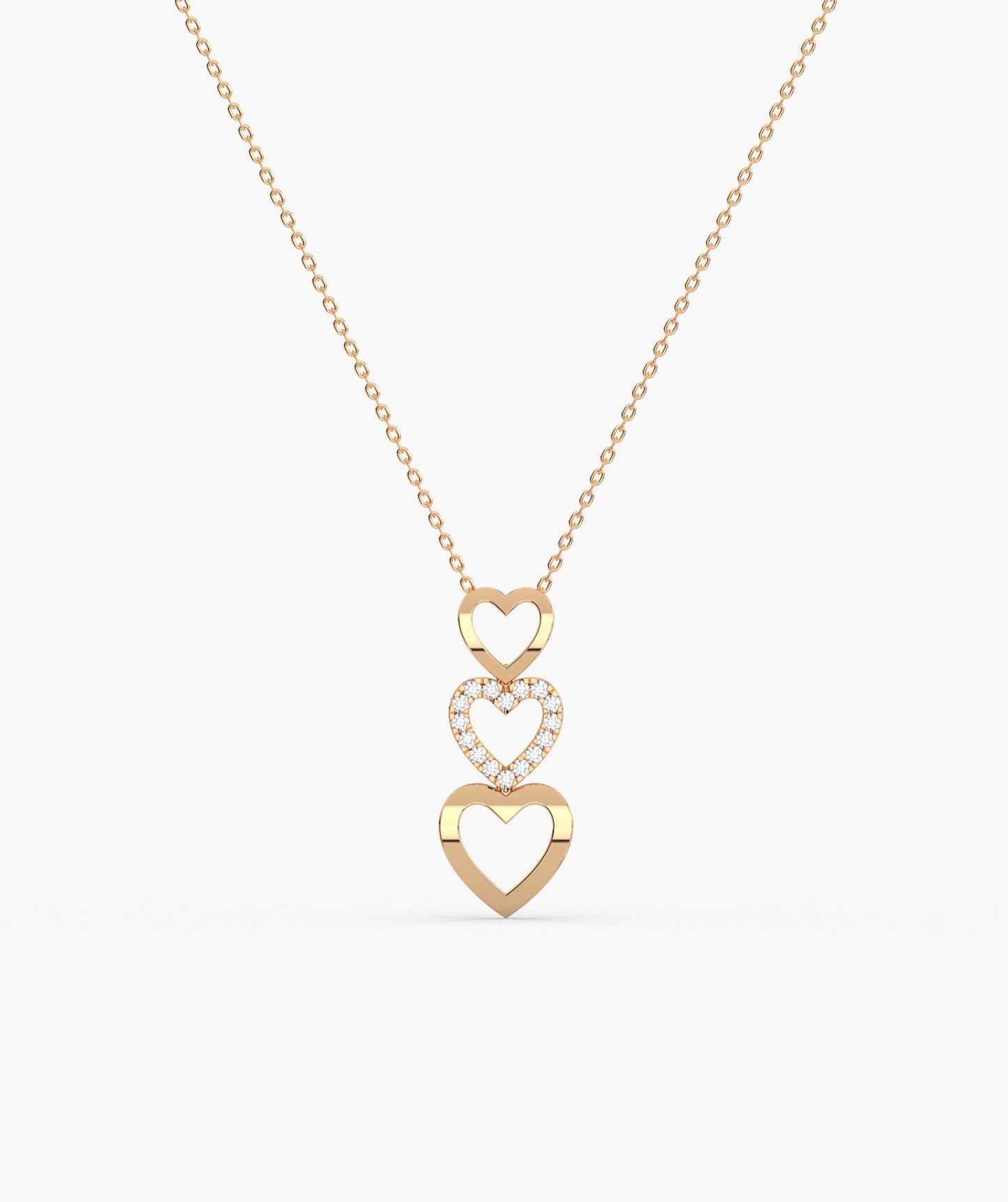 Triple Delight Heart Pendant