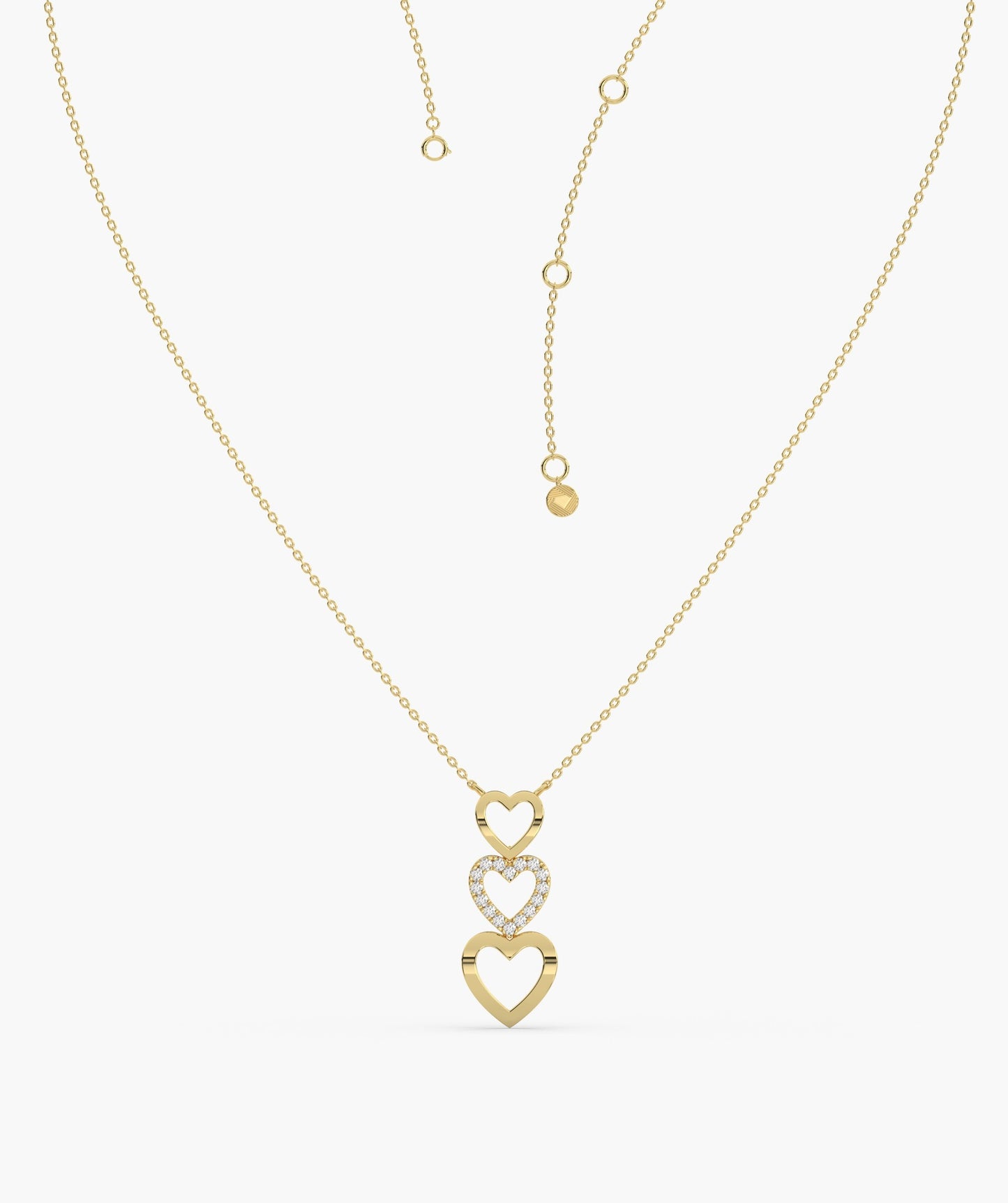 Triple Delight Heart Pendant