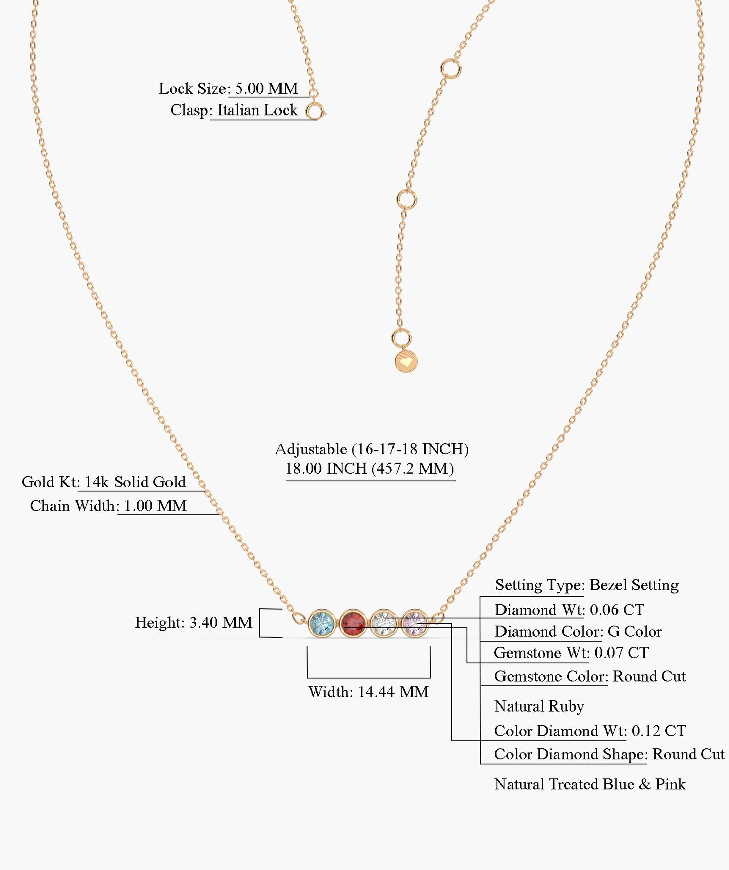 Colorful Harmony Diamond Necklace