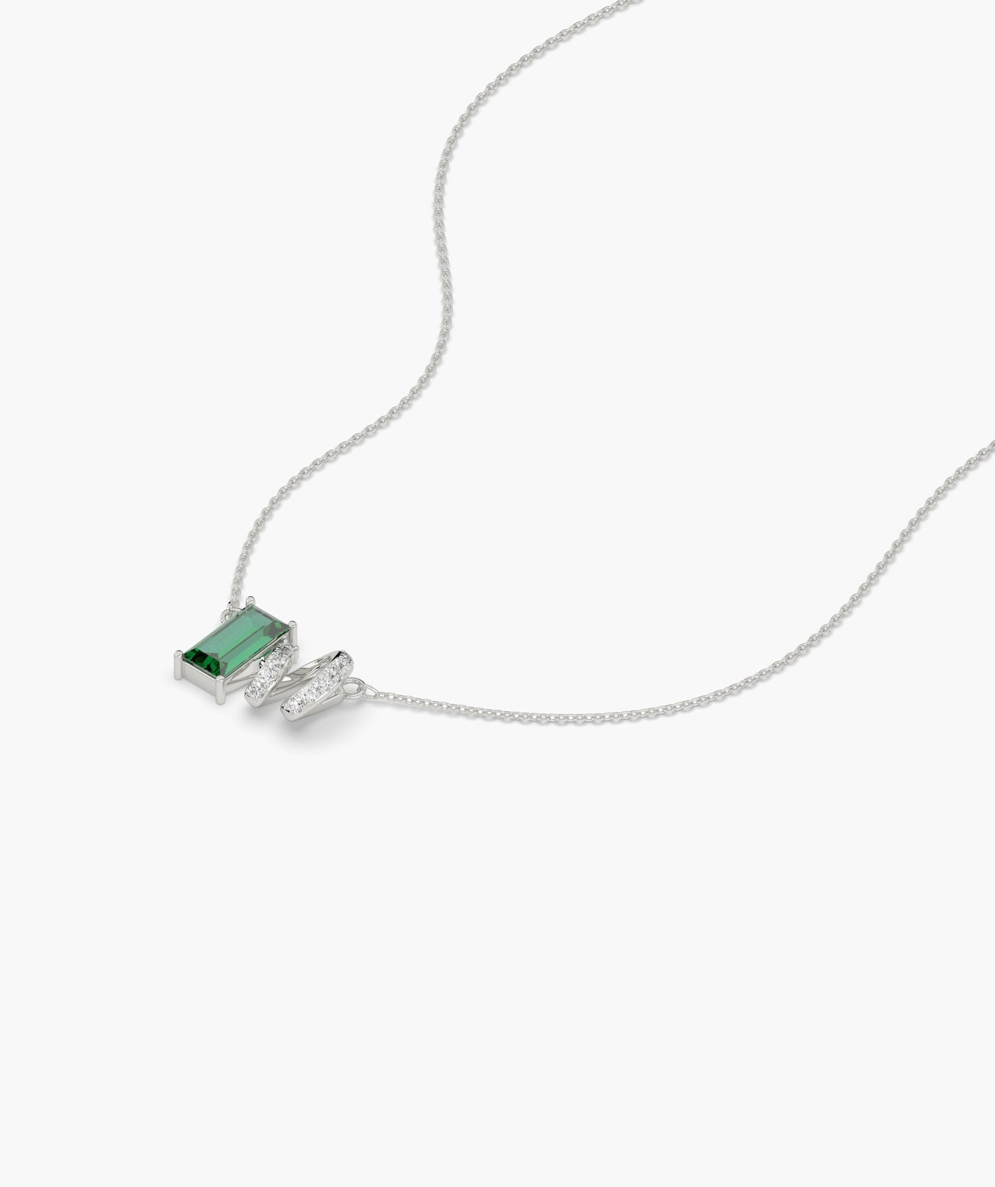 Spiral Elegance Emerald Pendant