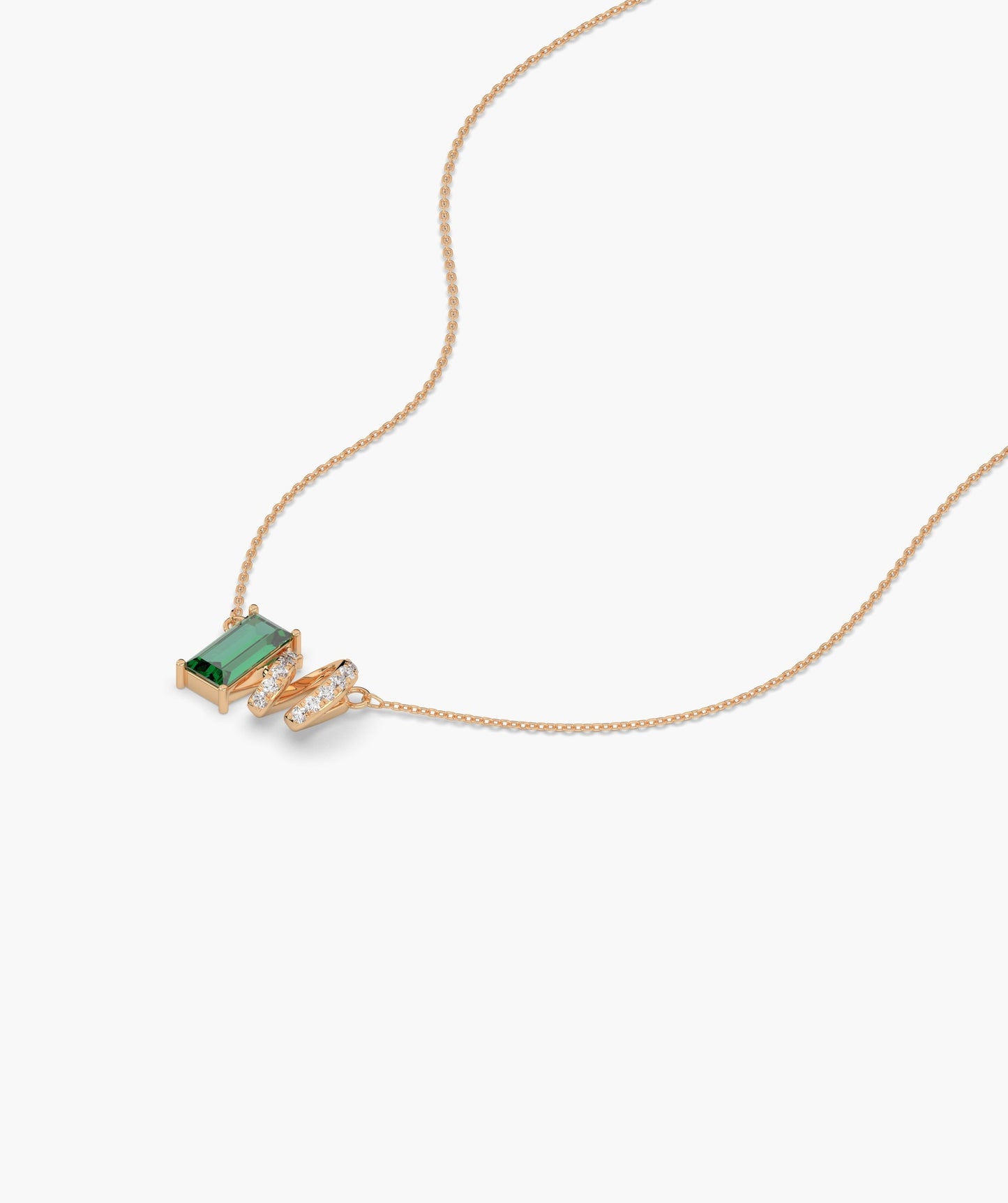 Spiral Elegance Emerald Pendant