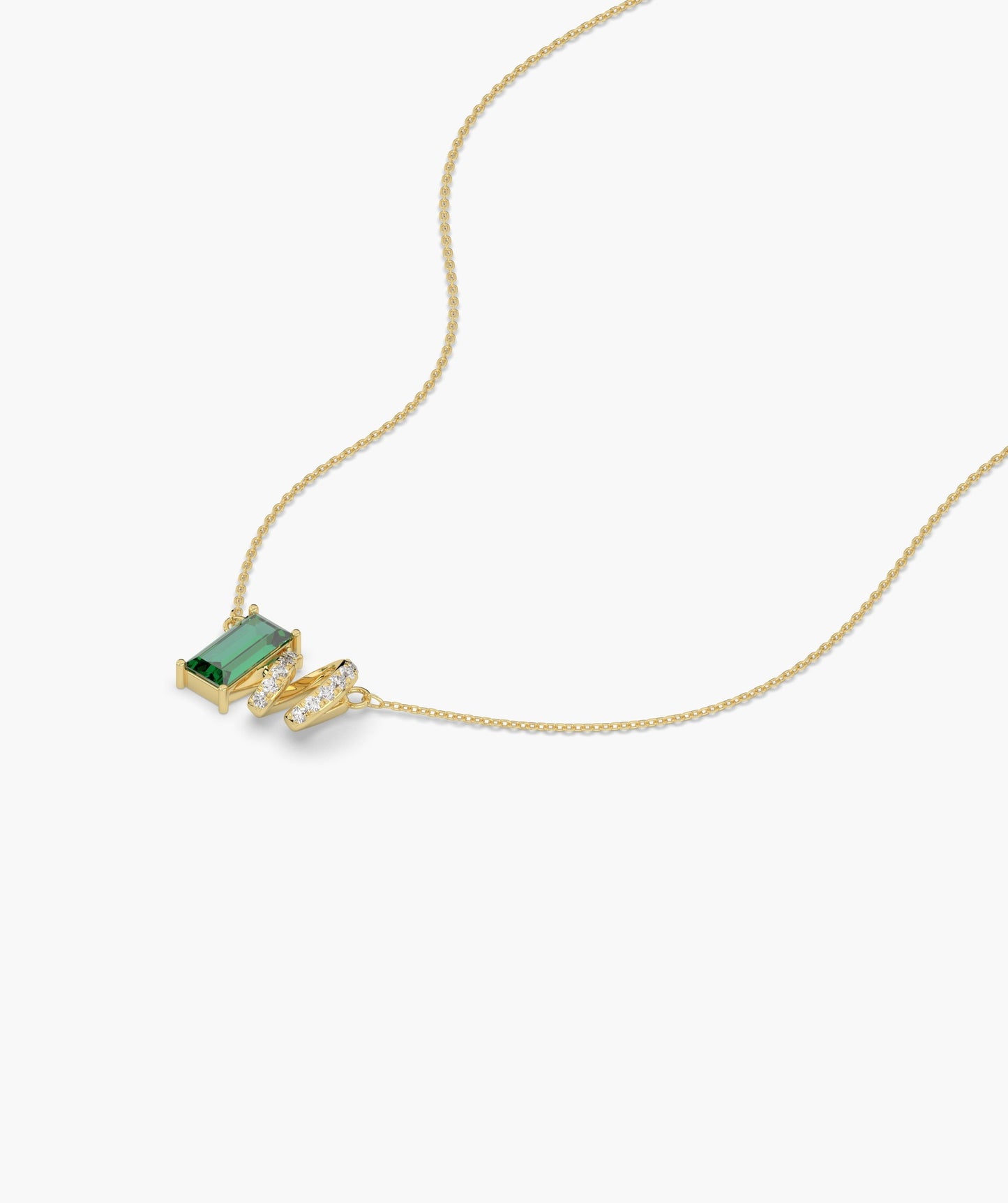 Spiral Elegance Emerald Pendant