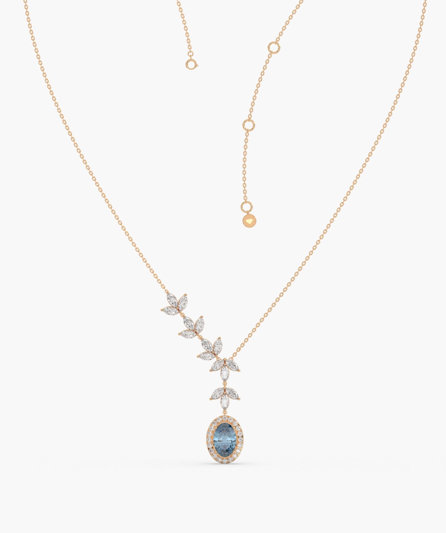 Luxury 14K Gold Leaf Drop Necklace