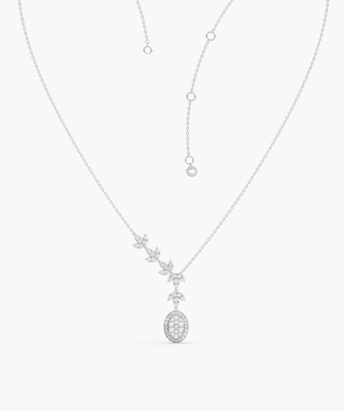 Gilded Leaf Diamond Pendant