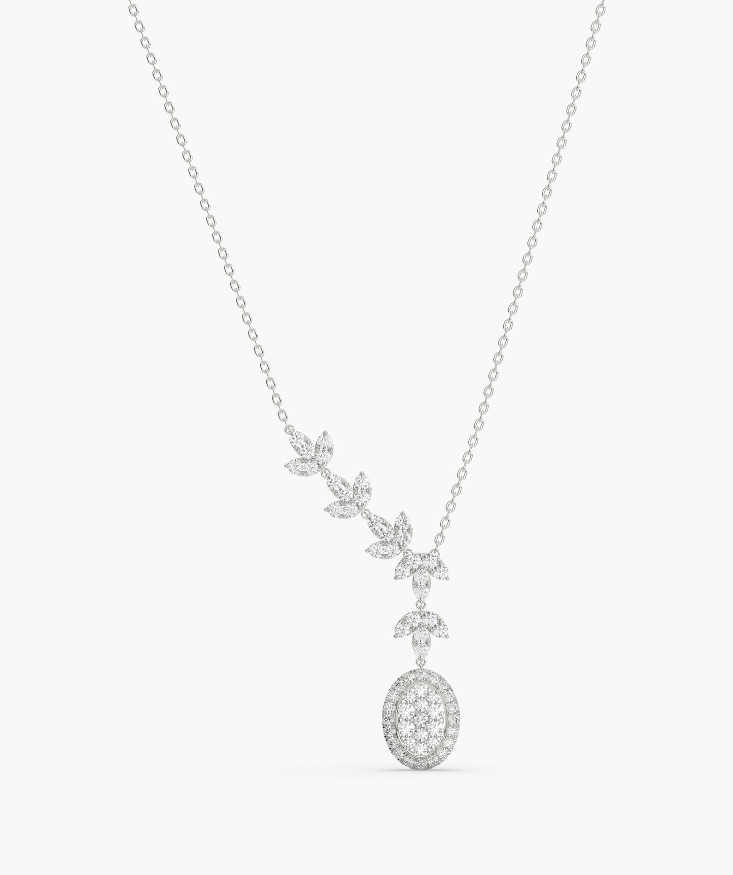 Gilded Leaf Diamond Pendant
