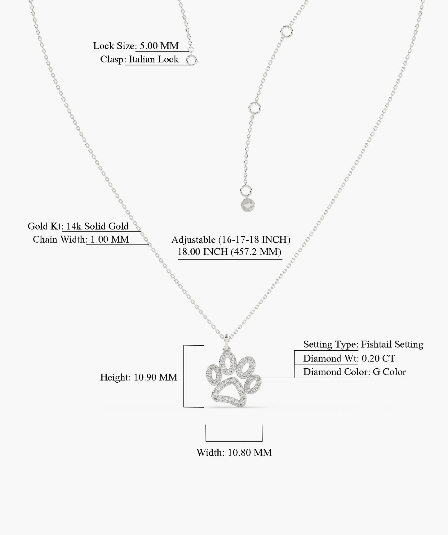 Golden Paw Perfection Necklace