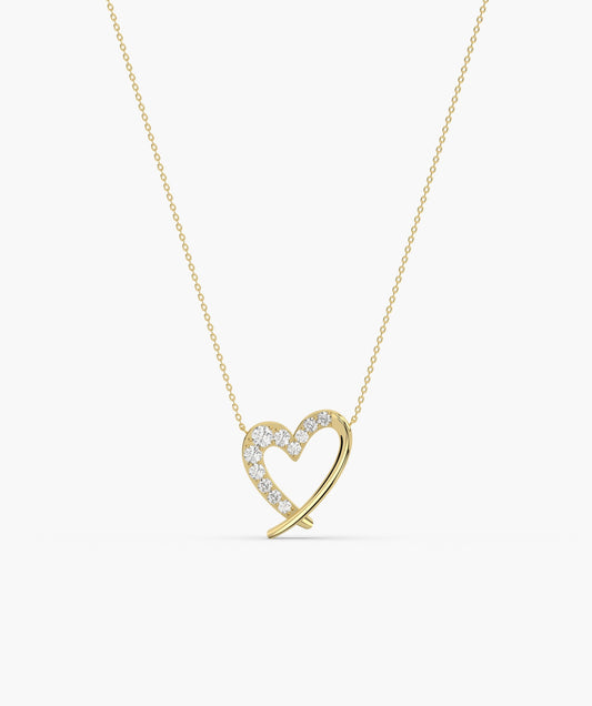 Eternal Embrace 14K Gold Heart Necklace