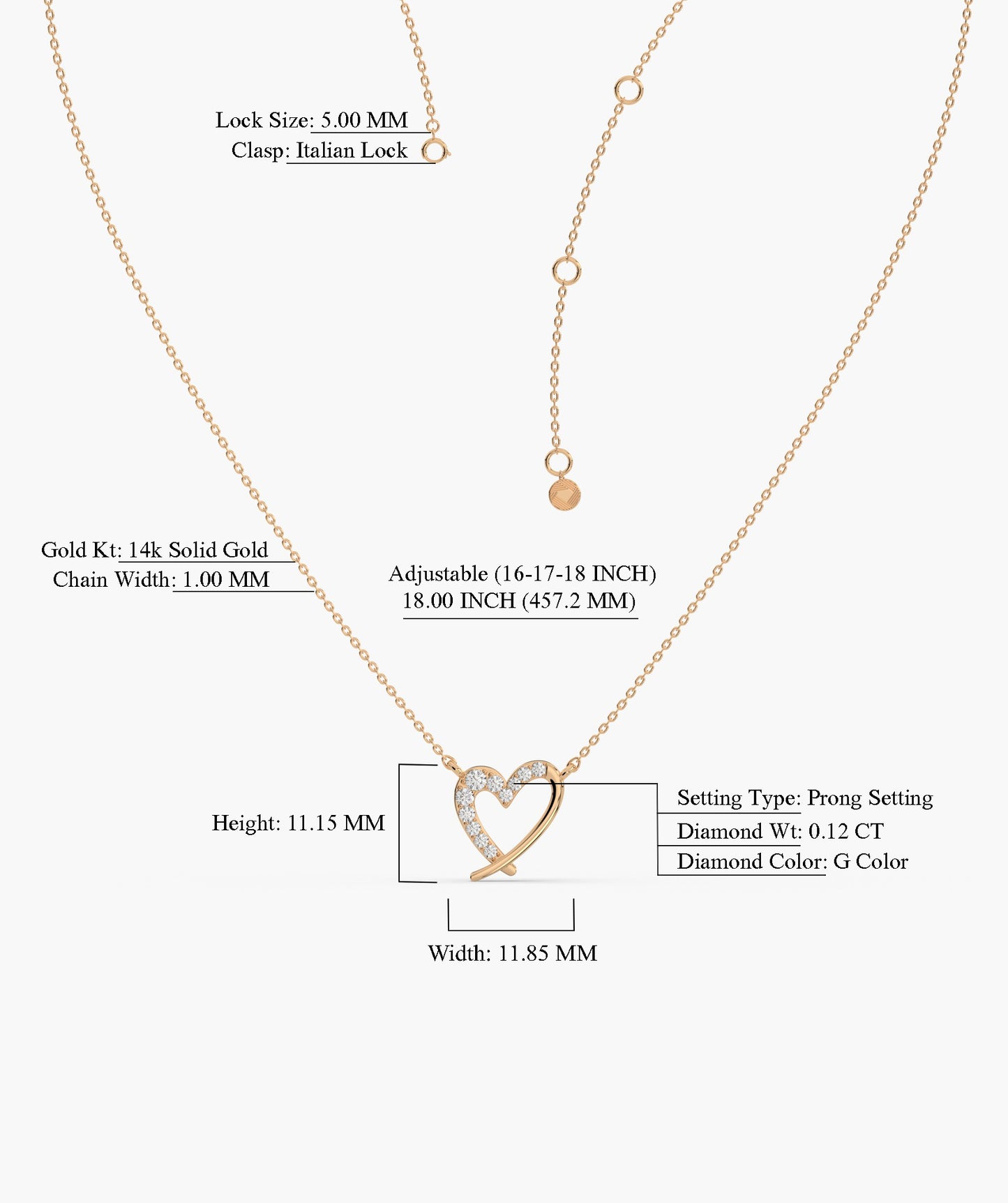 Eternal Embrace 14K Gold Heart Necklace