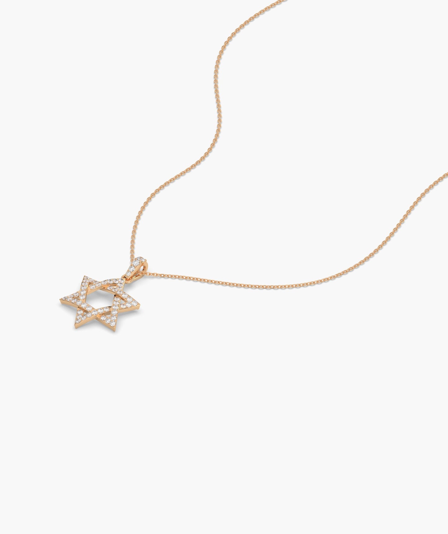 14K Gold Star of David Pendant