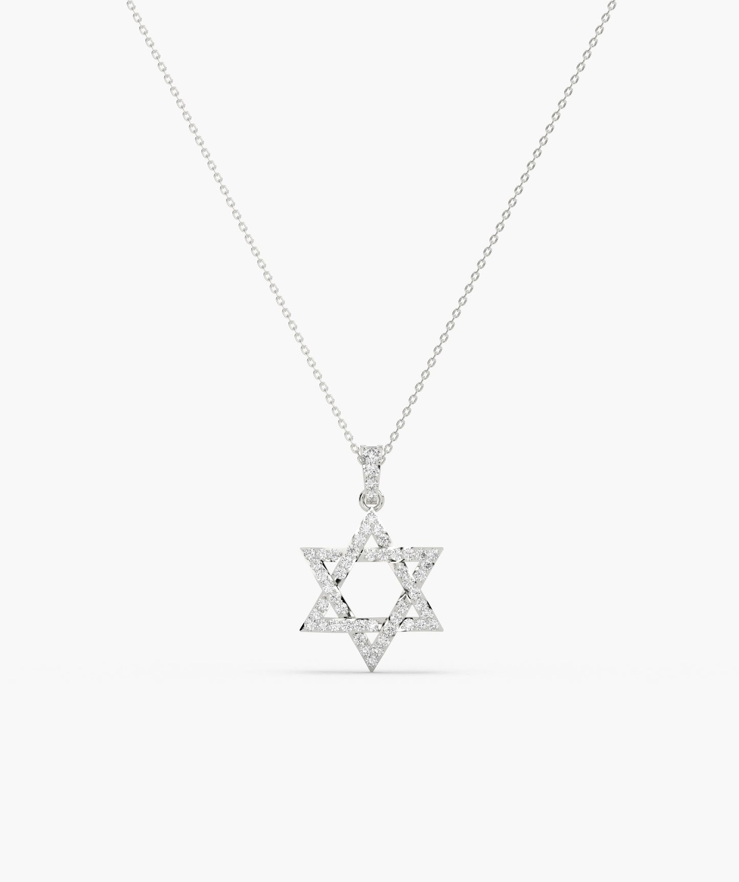 14K Gold Star of David Pendant