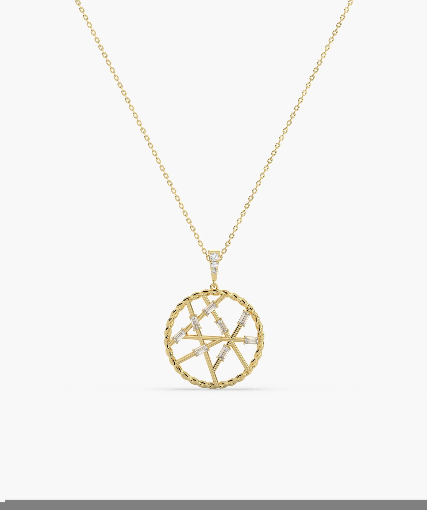 Geometric Globe Pendant Necklace