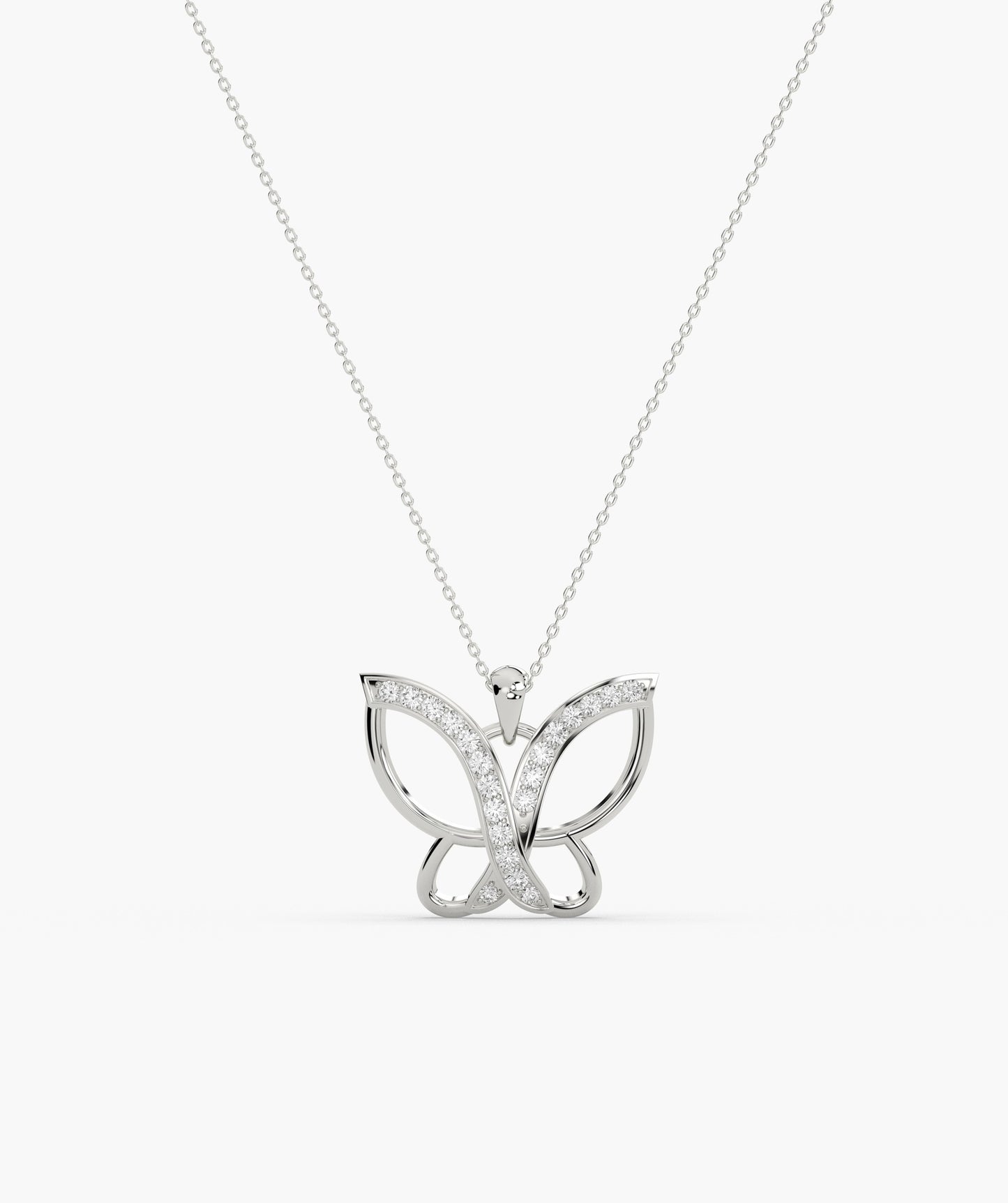 Butterfly Pendant with Diamond Accents