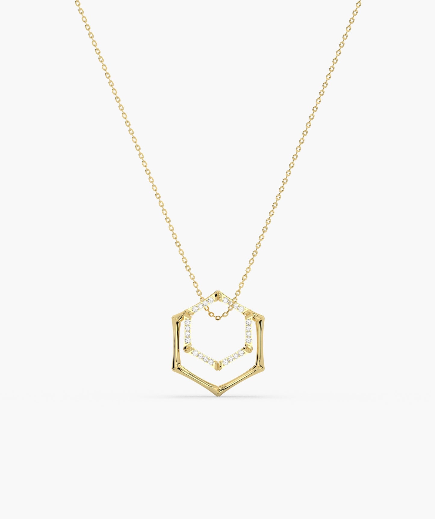 14K Gold Geometric Glint Necklace