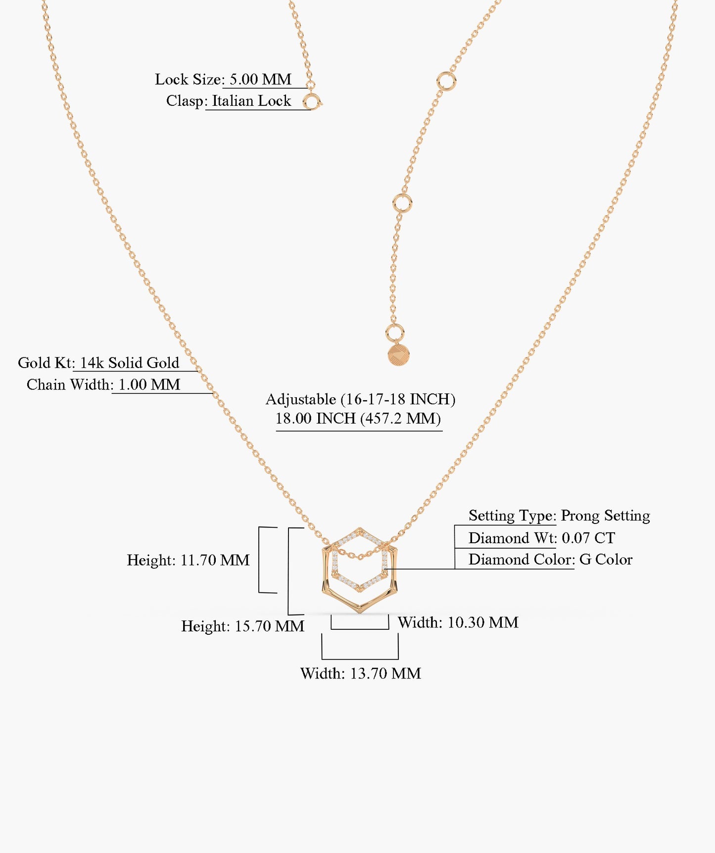 14K Gold Geometric Glint Necklace