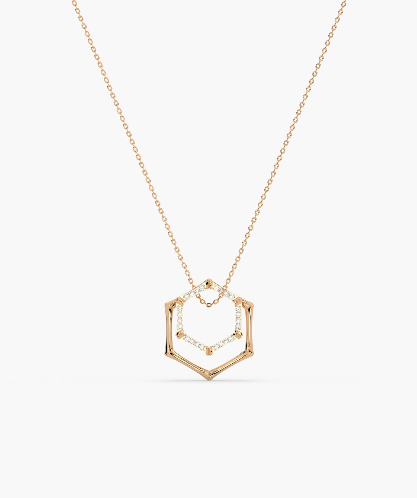 14K Gold Geometric Glint Necklace