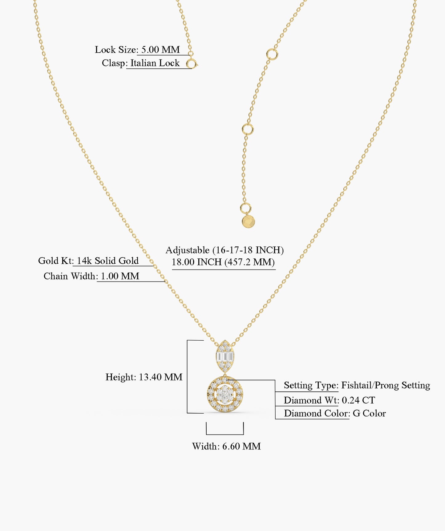 Modern Elegance Diamond Pendant