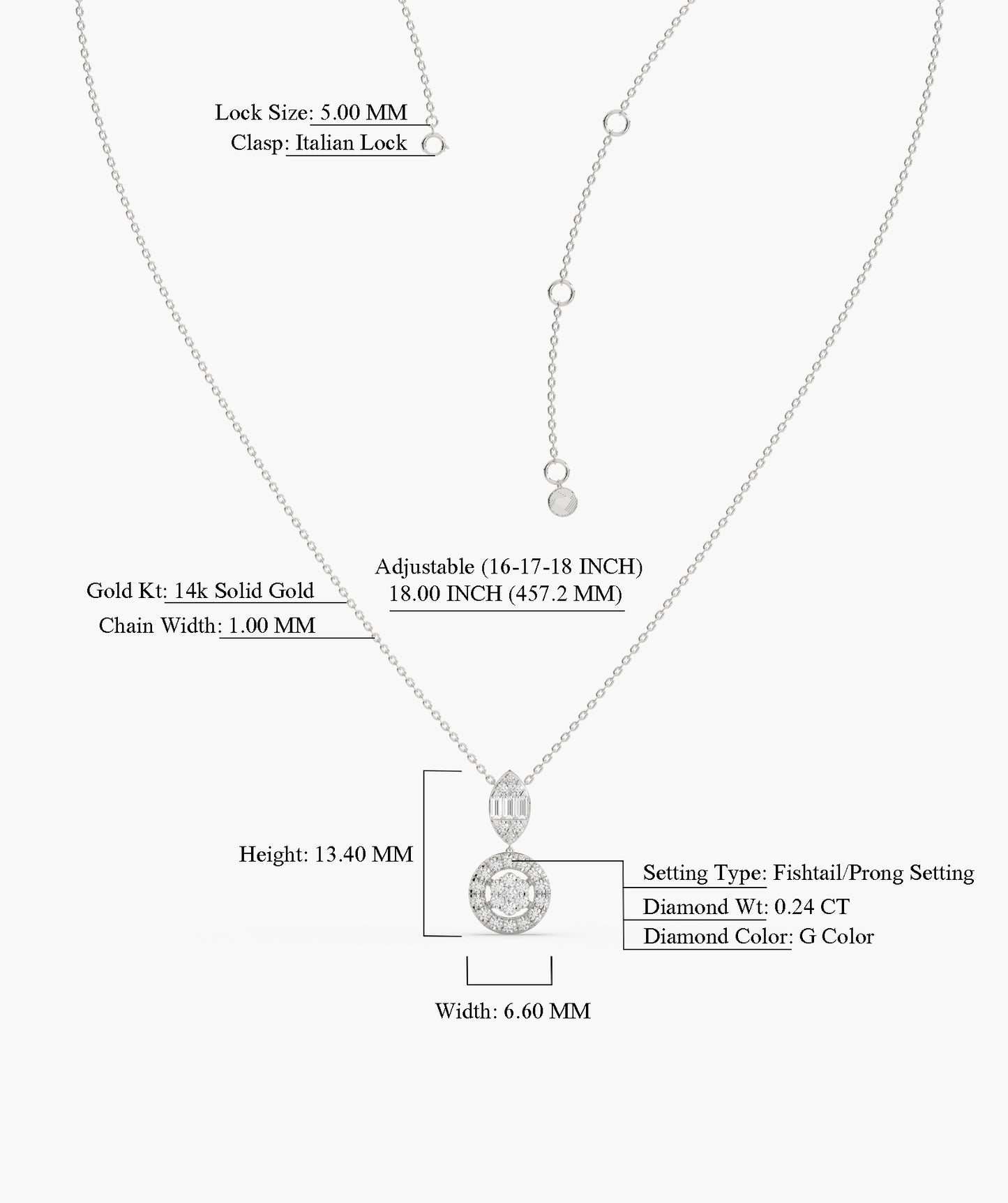 Modern Elegance Diamond Pendant