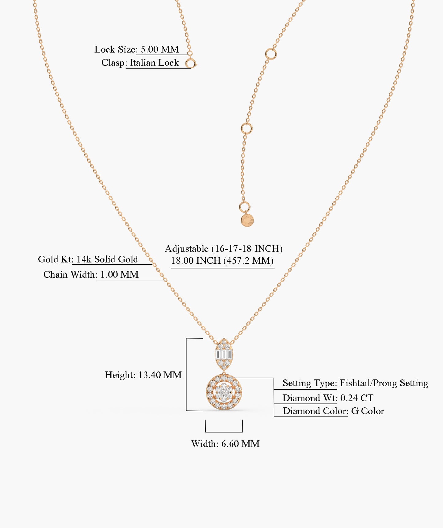 Modern Elegance Diamond Pendant