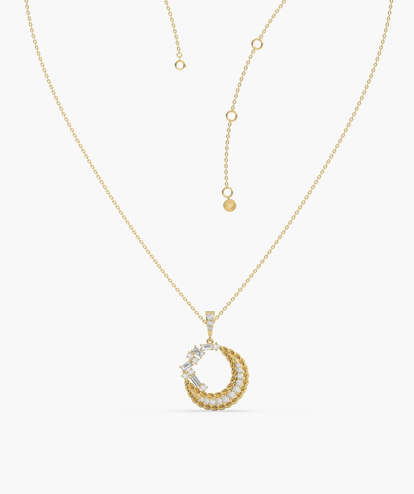 Harmonious Spiral 14K Gold Pendant