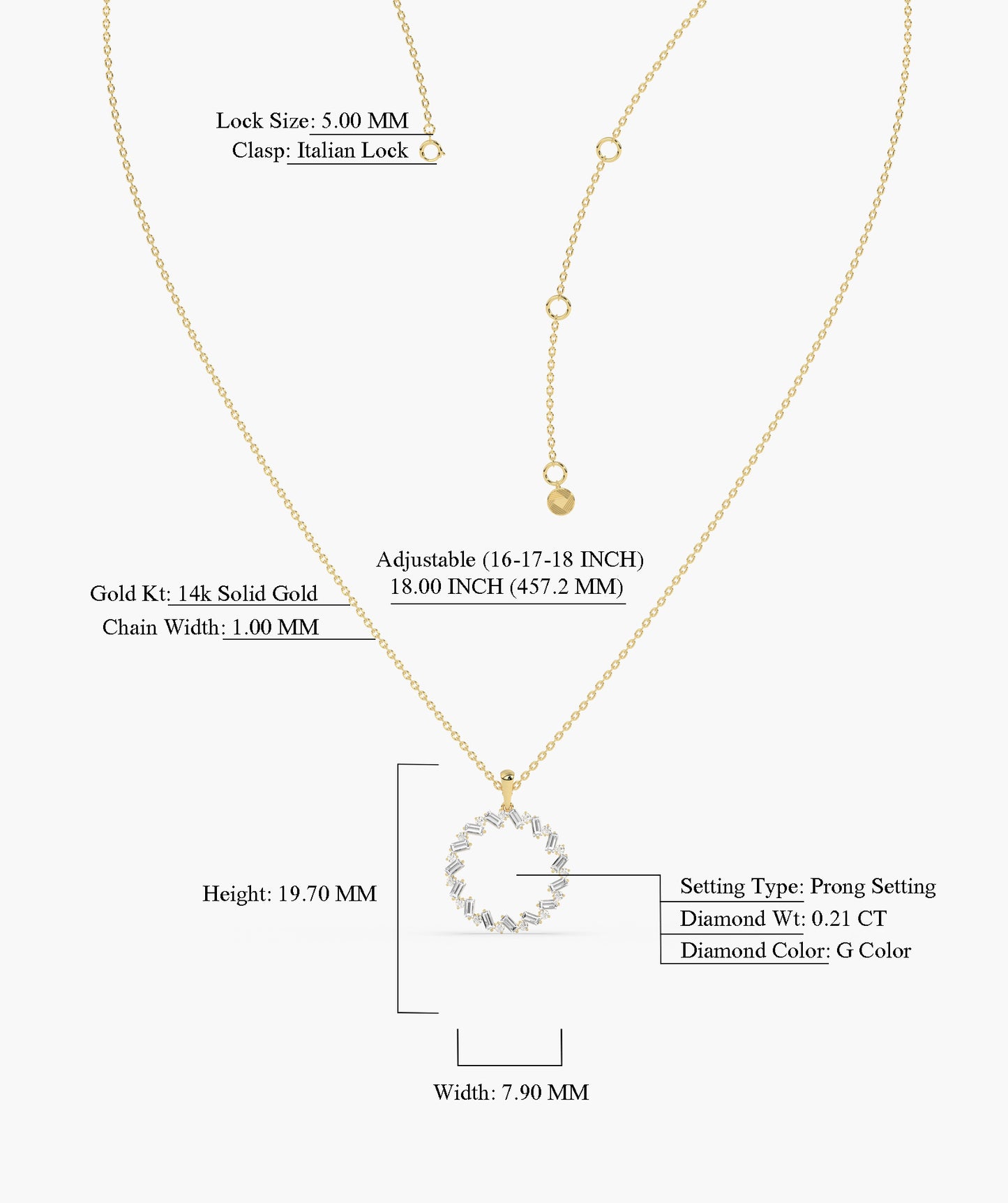 Golden Halo Diamond Necklace