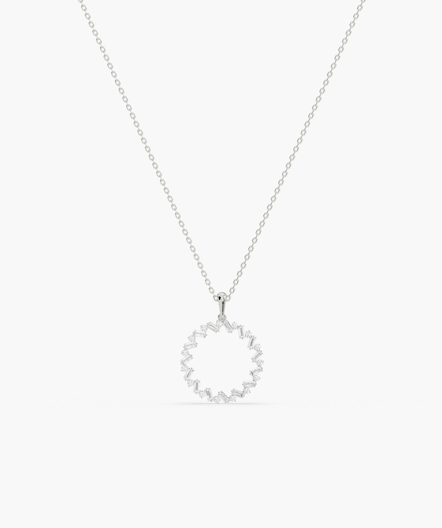 Golden Halo Diamond Necklace