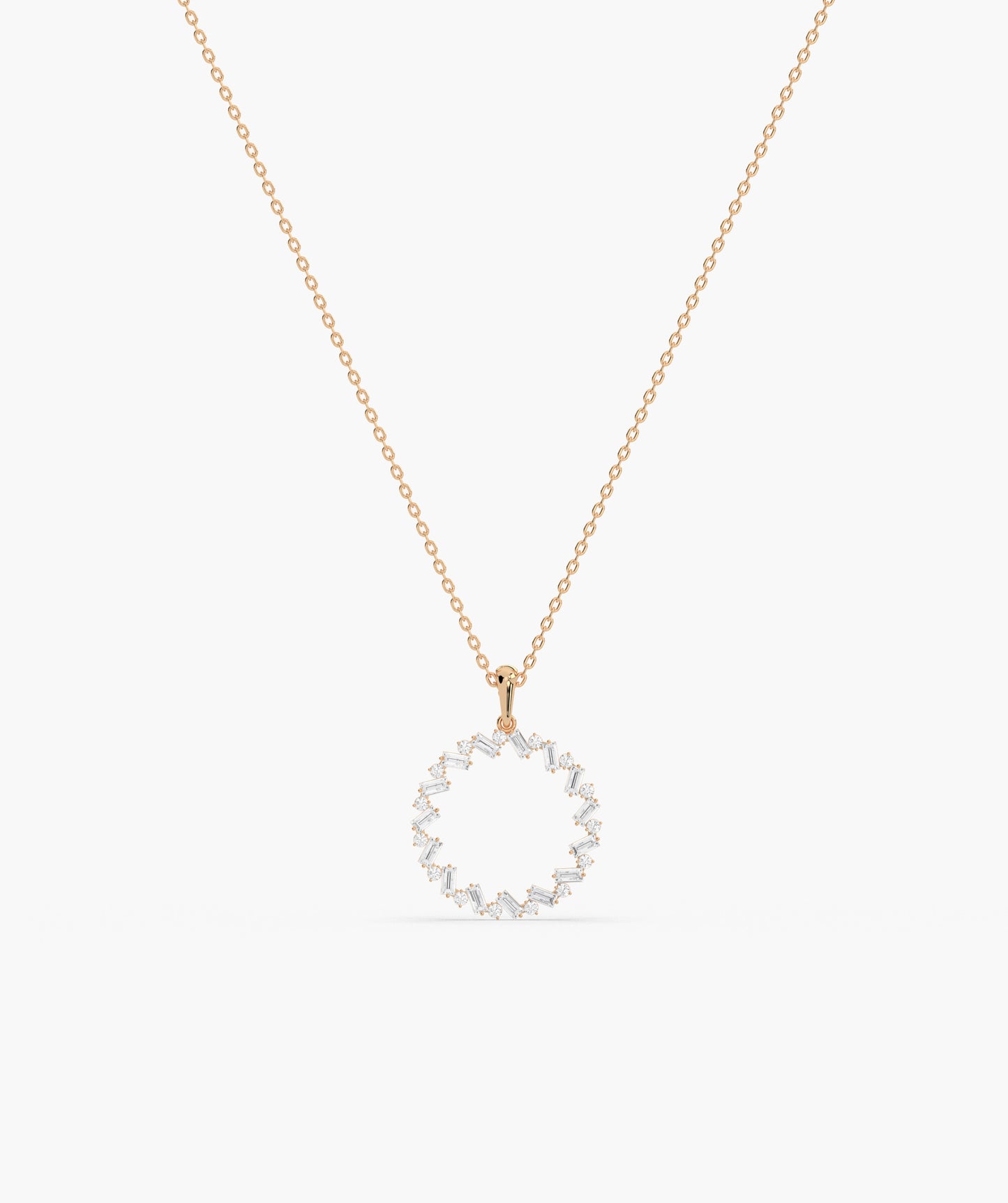 Golden Halo Diamond Necklace