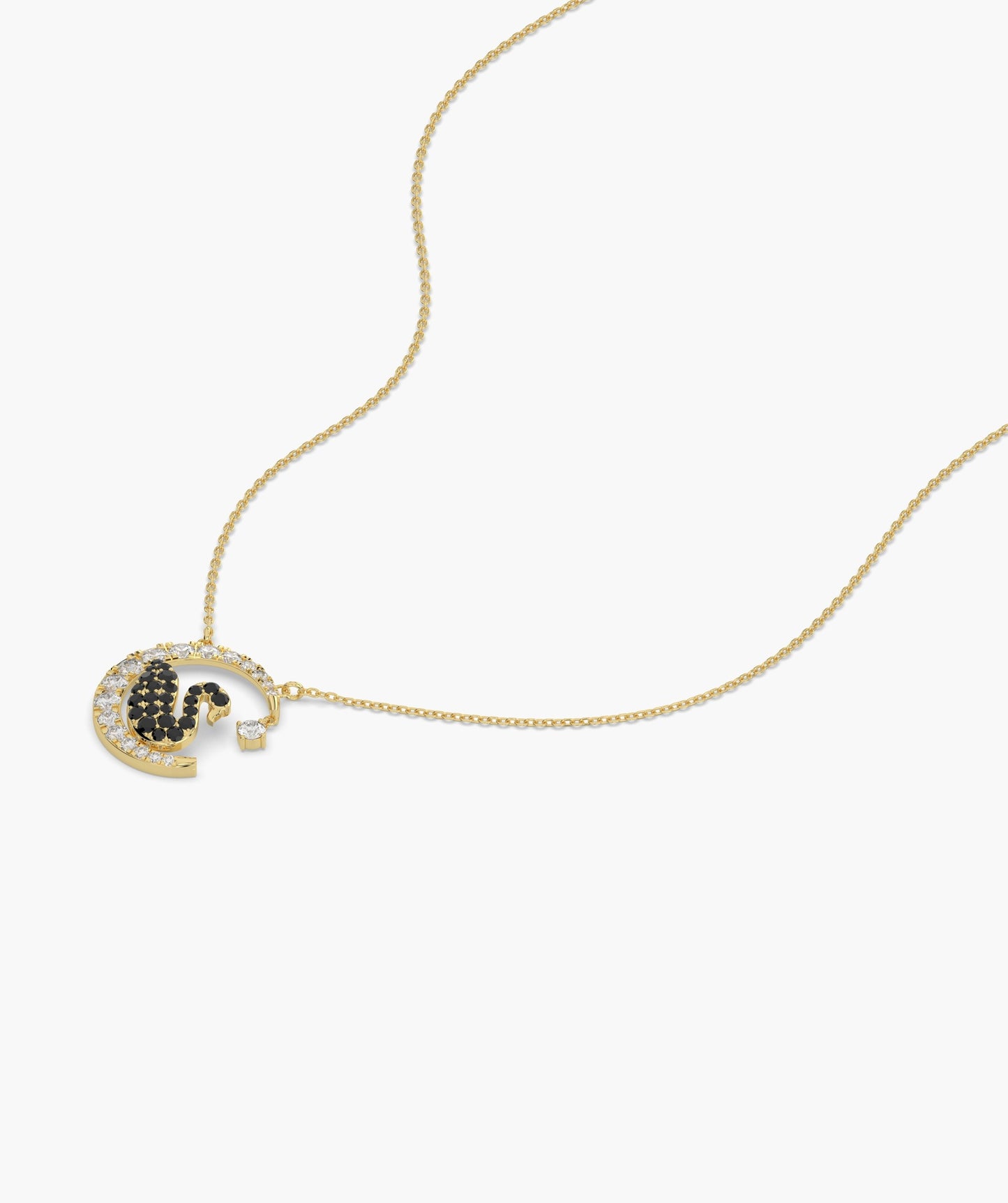 Elegant Swan Crescent Pendant