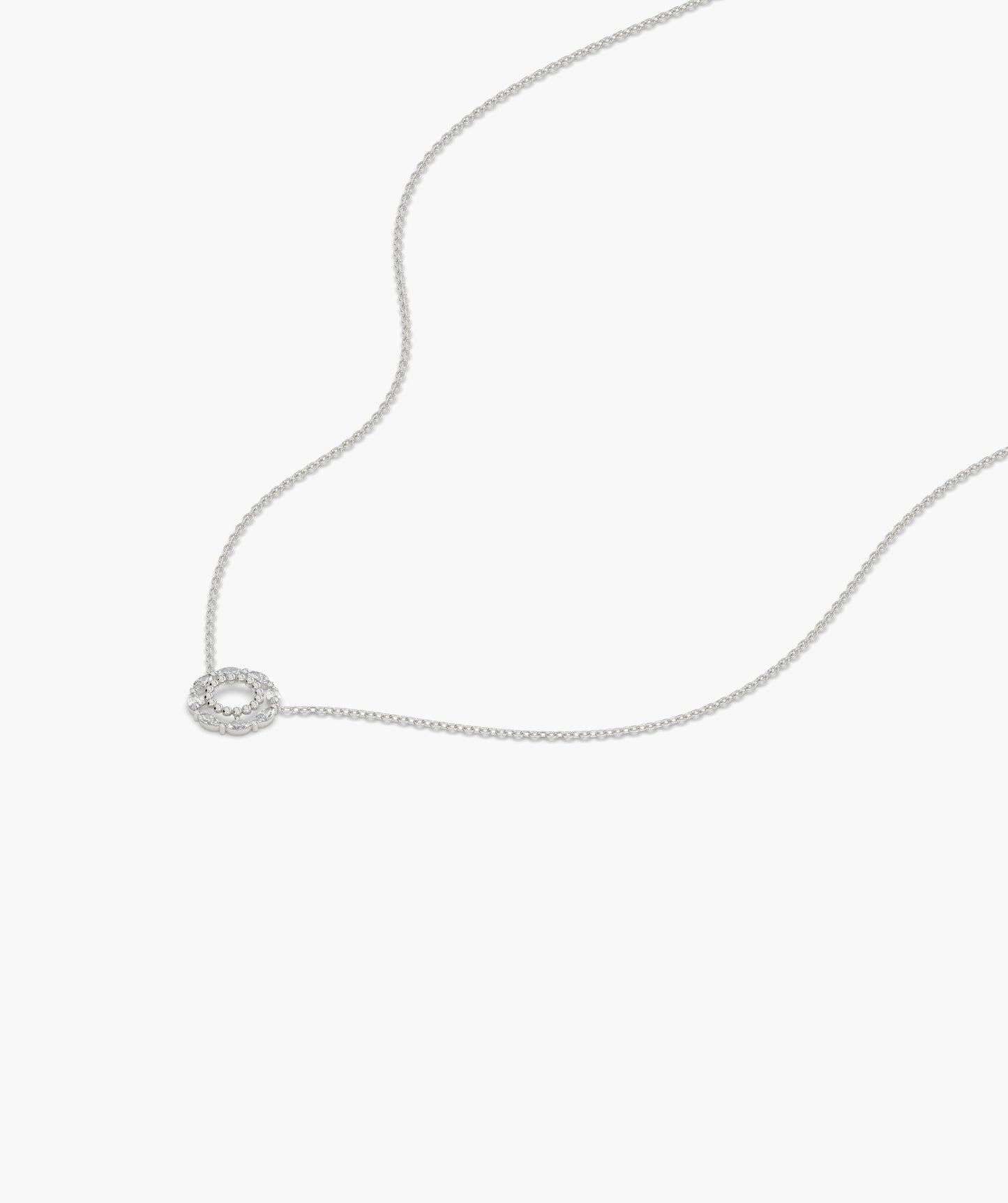 Radiant Halo Diamond Pendant Necklace