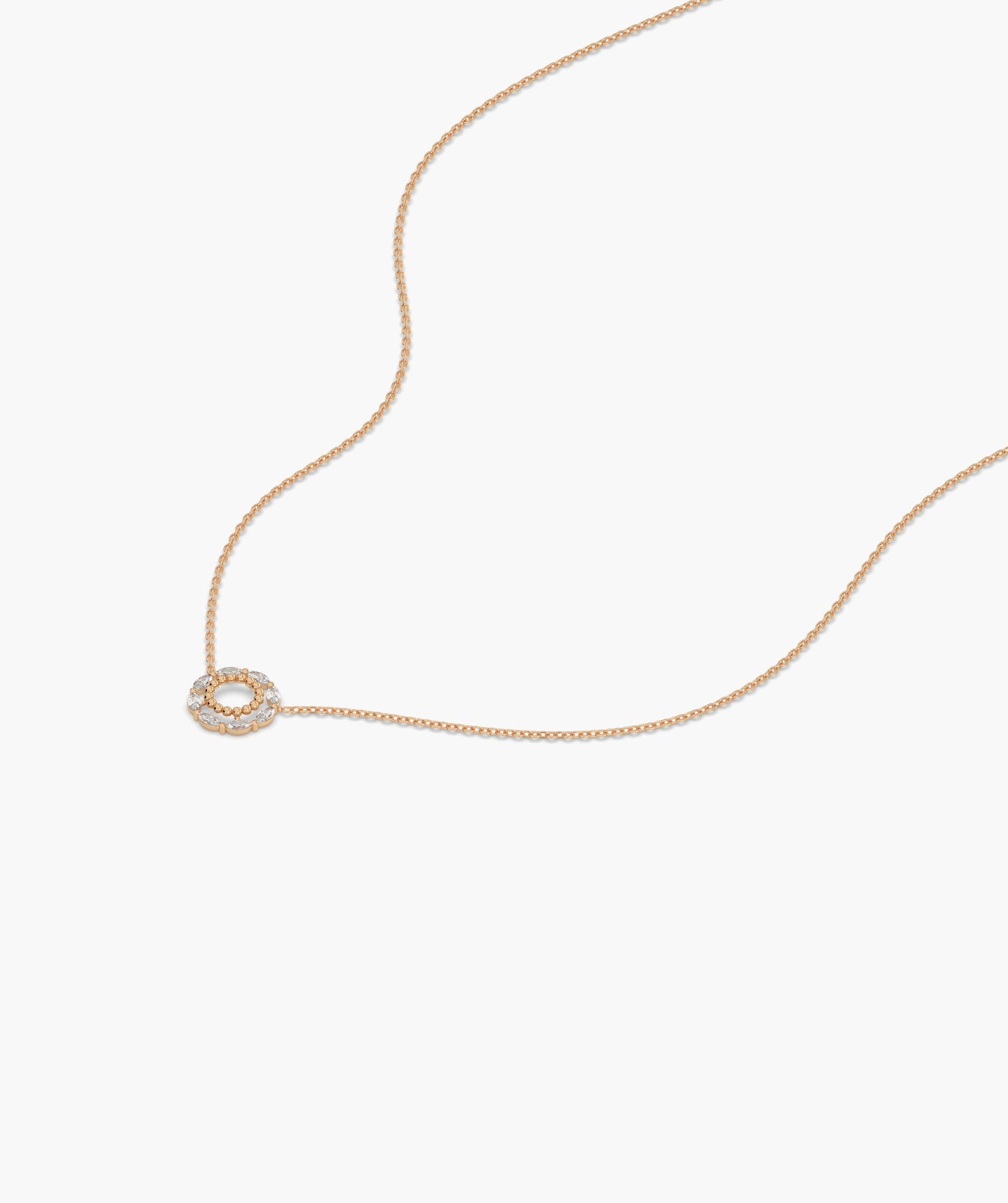 Radiant Halo Diamond Pendant Necklace