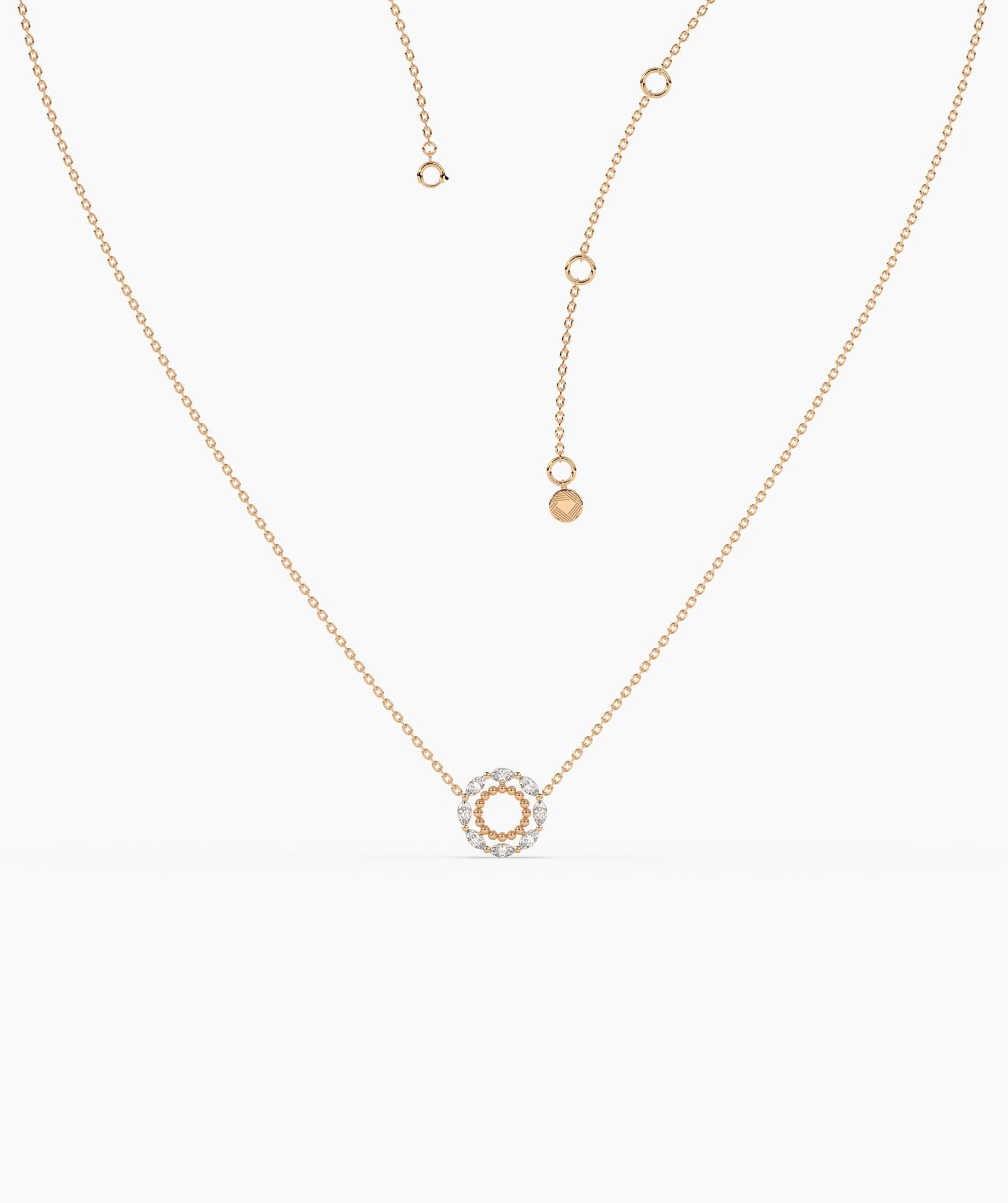 Radiant Halo Diamond Pendant Necklace