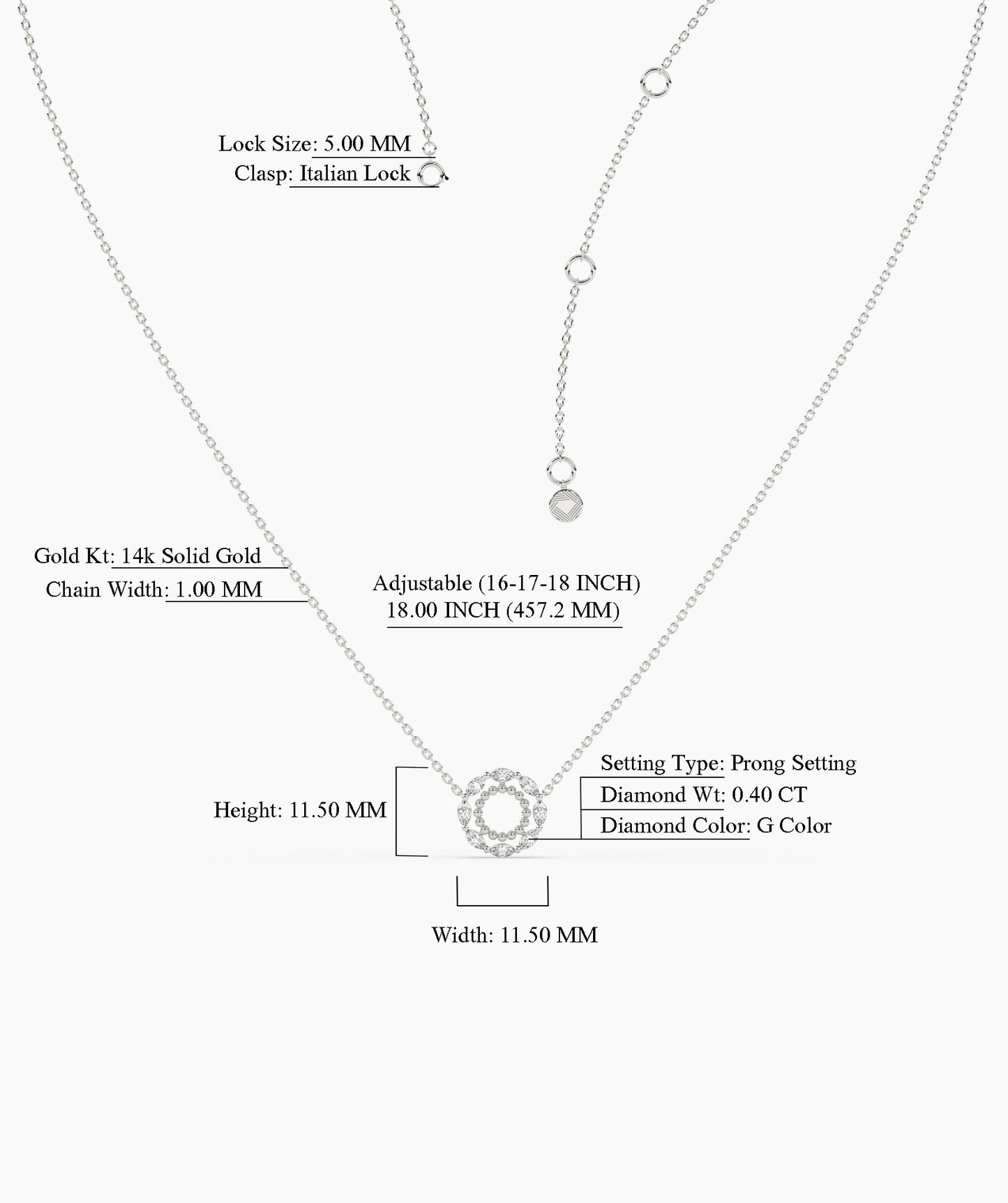 Radiant Halo Diamond Pendant Necklace
