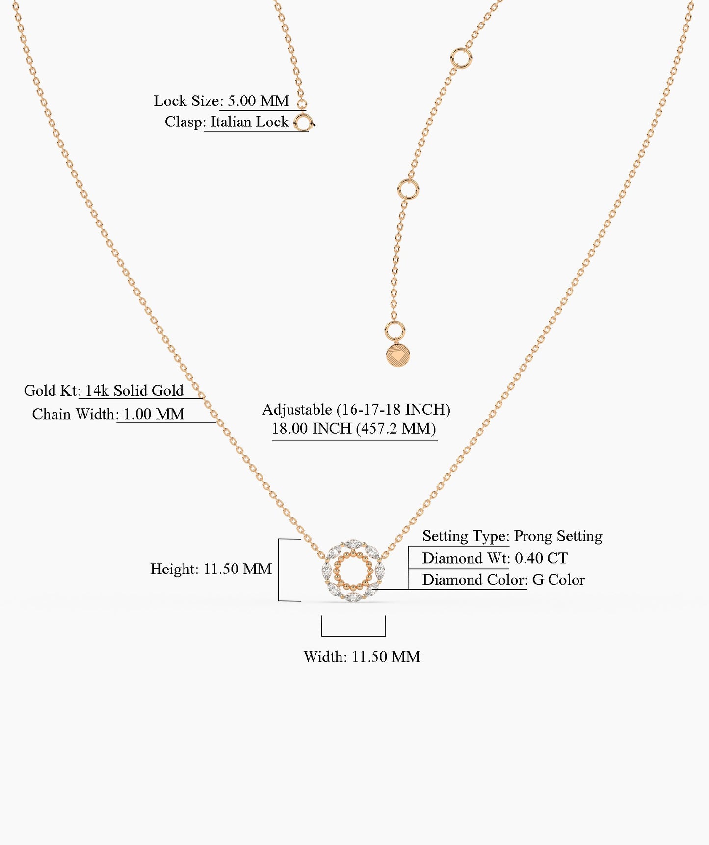 Radiant Halo Diamond Pendant Necklace