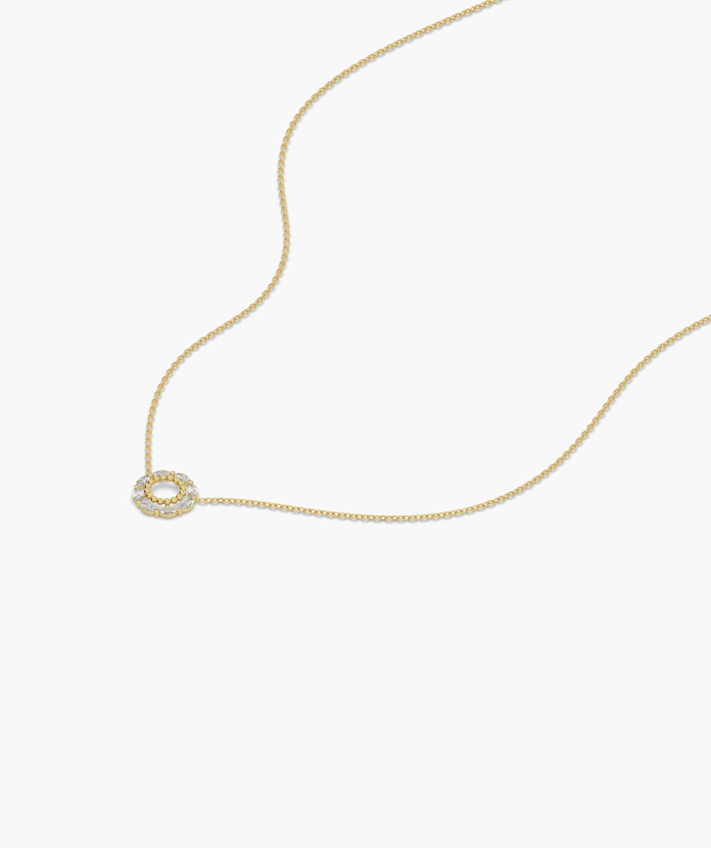 Radiant Halo Diamond Pendant Necklace