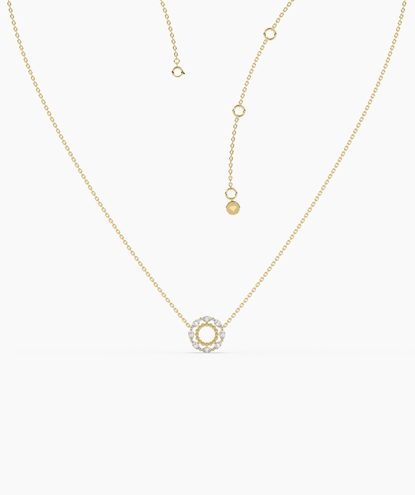 Radiant Halo Diamond Pendant Necklace