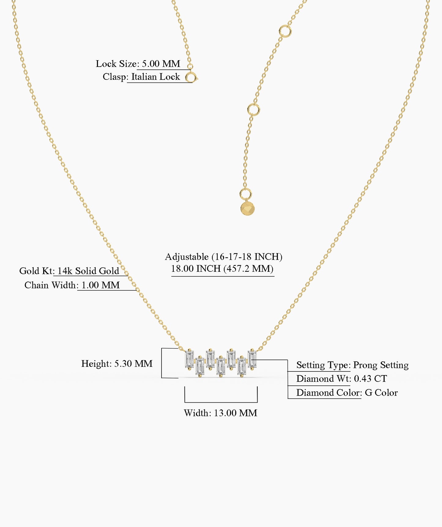 Modernity Linear Diamond Necklace