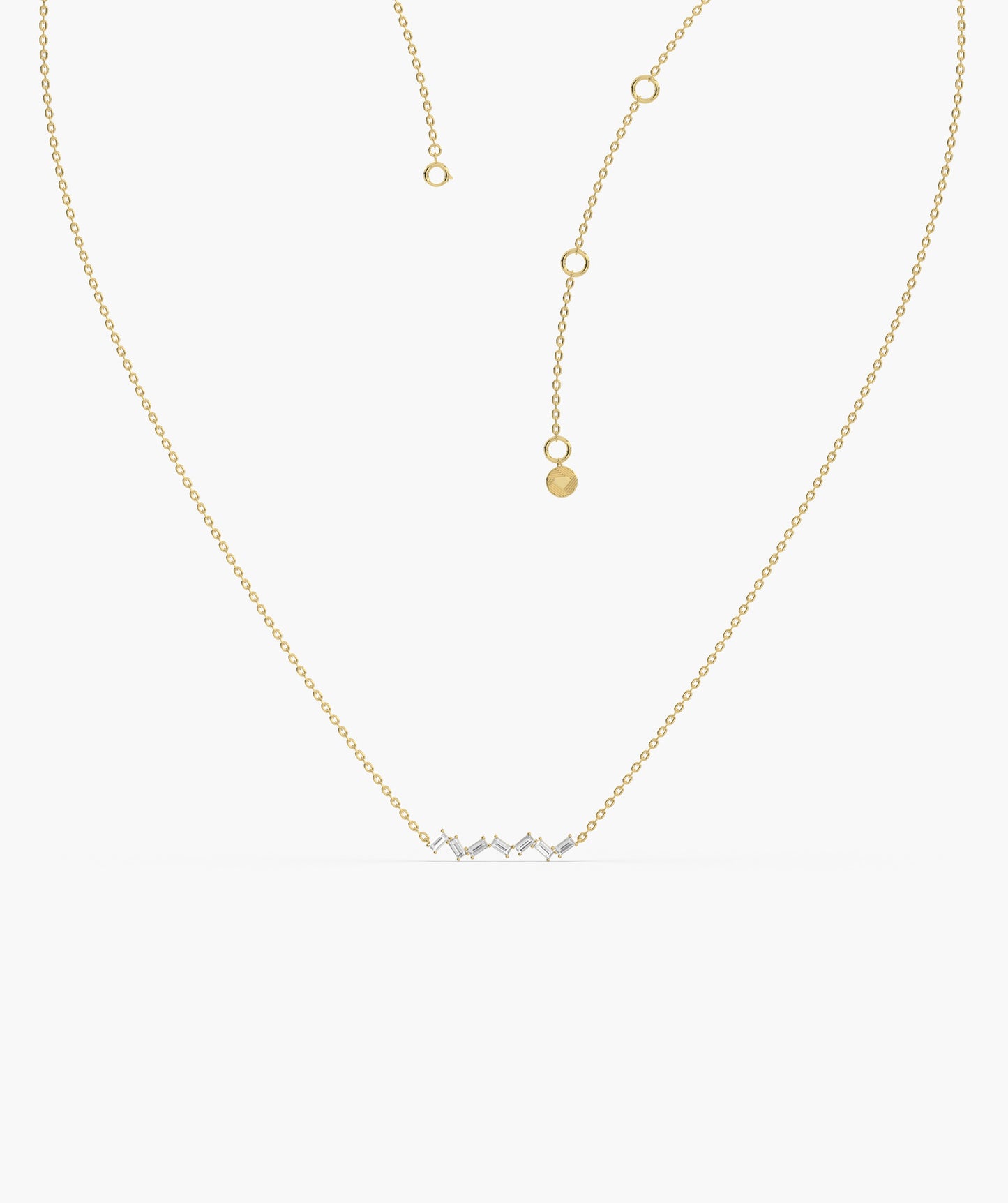 Zig Zag Shine Diamond Necklace