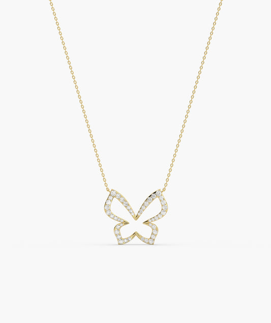 14K Gold Butterfly Brilliance Necklace