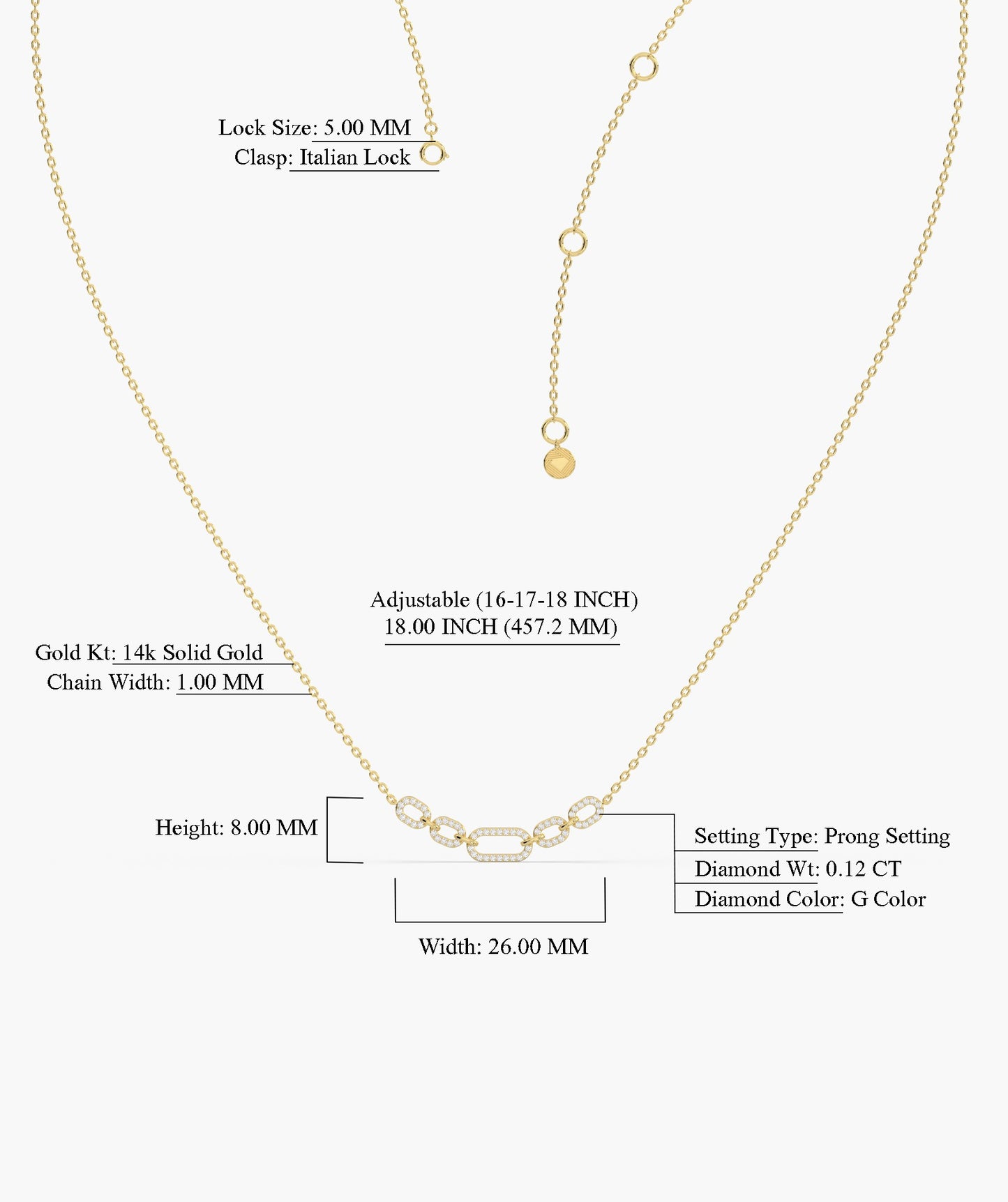 Elegance Diamond-Linked Necklace