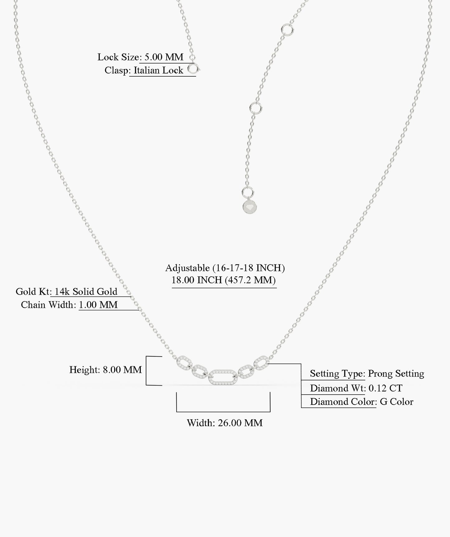 Elegance Diamond-Linked Necklace