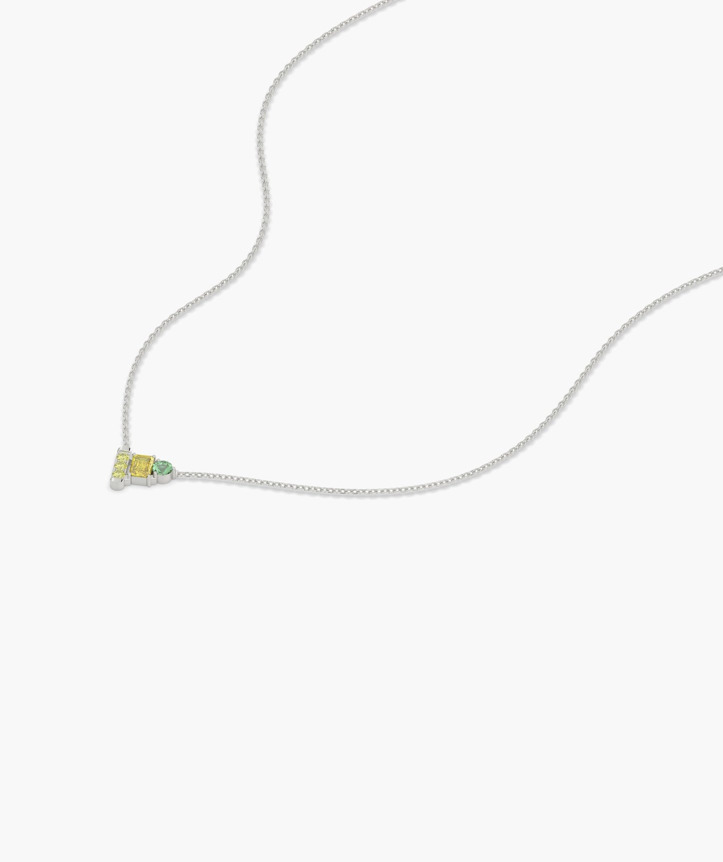 fancy Green & Yellow Spark Necklace