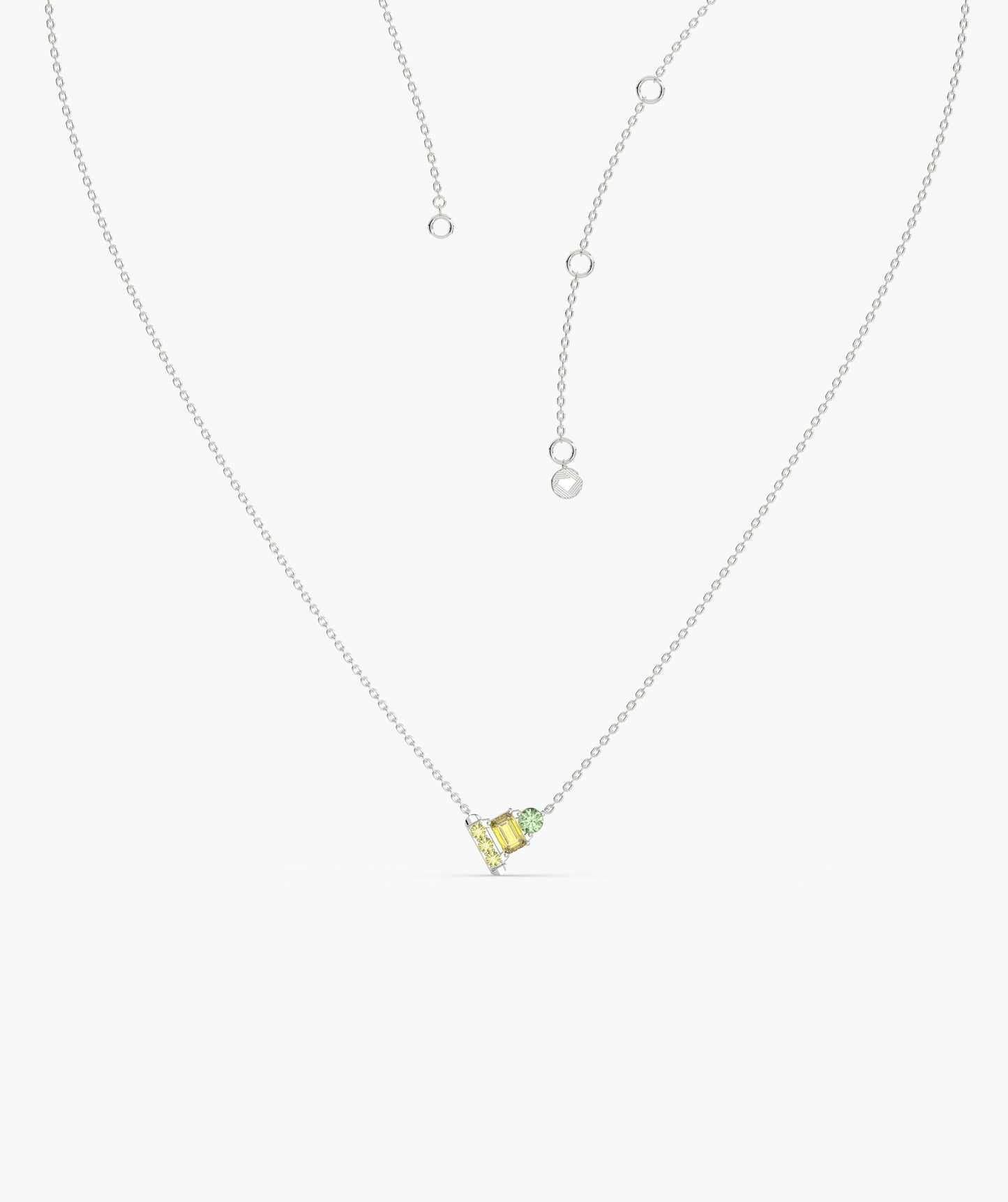 fancy Green & Yellow Spark Necklace